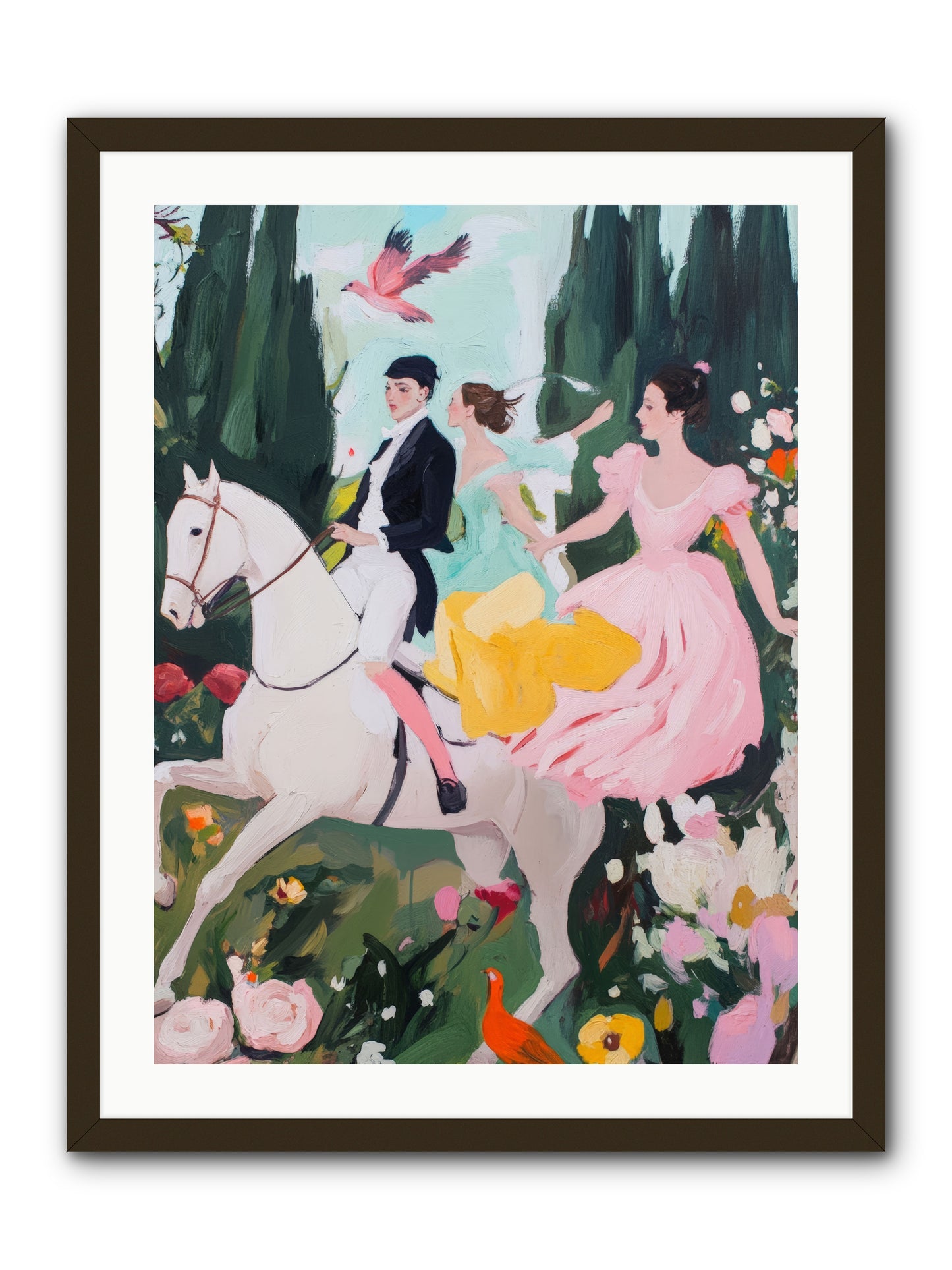 Chasing Wild Hedges No.1 Rez2 -- Framed Print - Black 24x32
