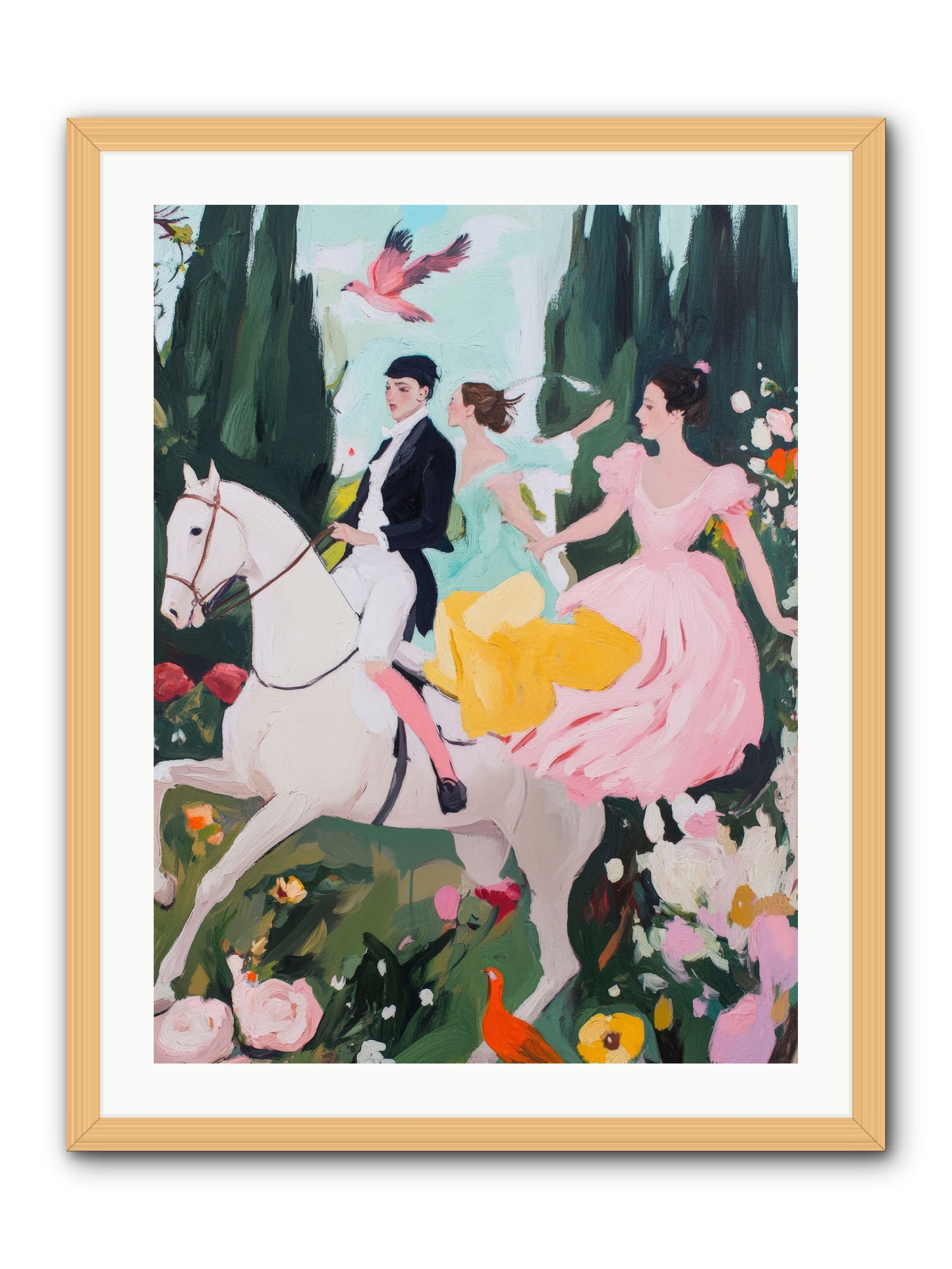 Chasing Wild Hedges No.1 Rez2 -- Framed Print - Natural 24x32
