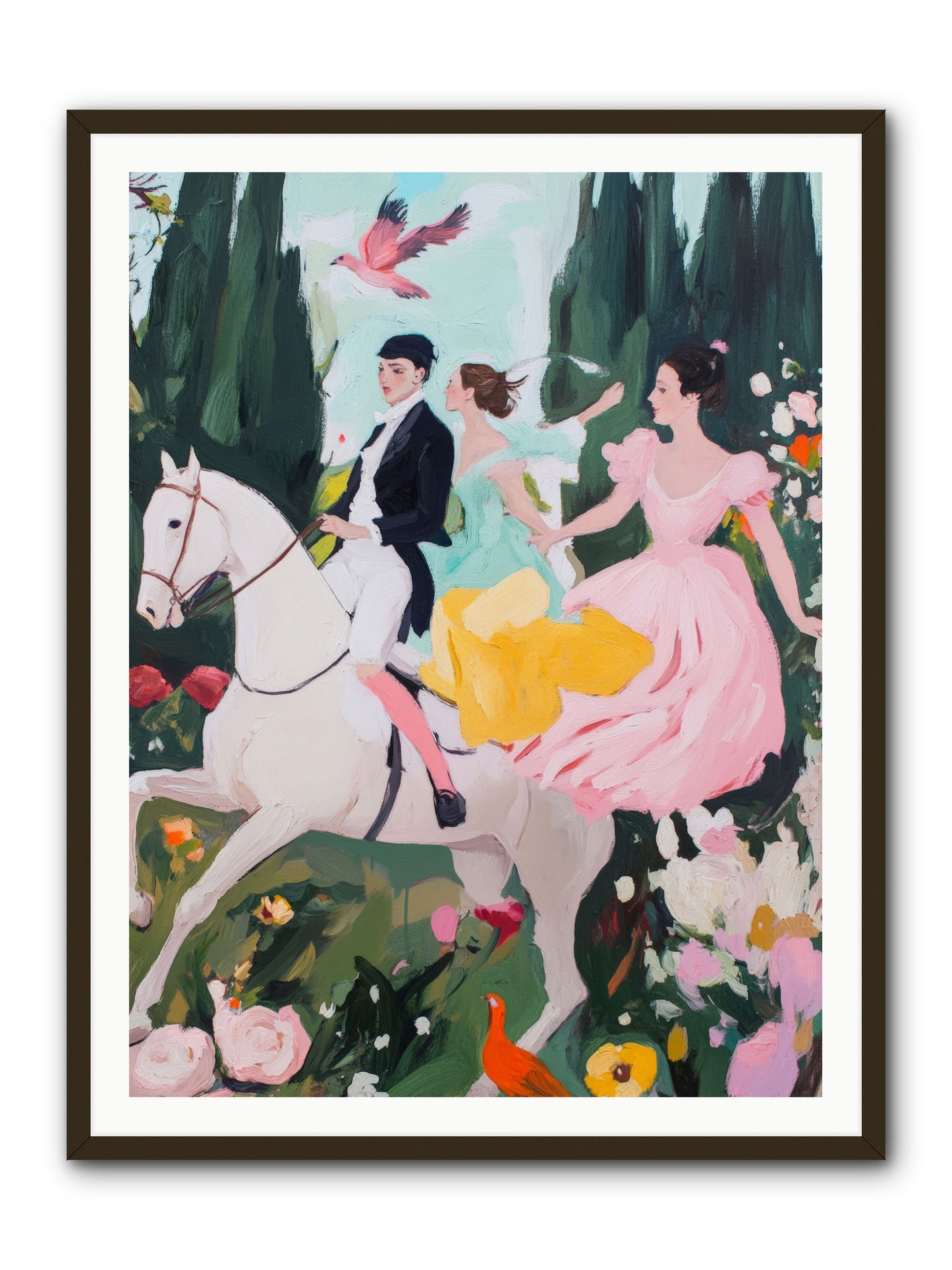 Chasing Wild Hedges No.1 Rez2 -- Framed Print - Black 36x48