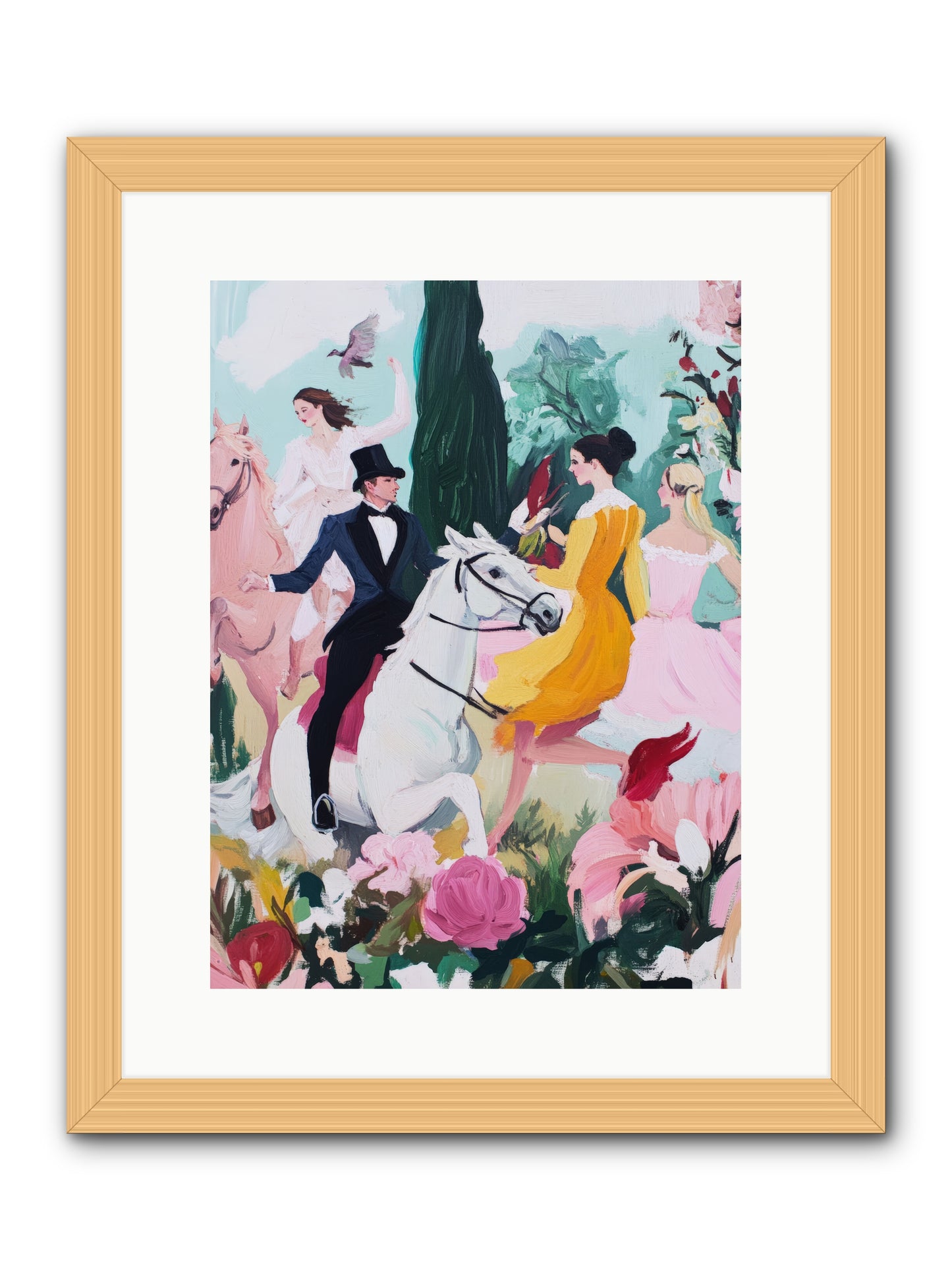 Chasing Wild Hedges No.2Rez2 -- Framed Print - Natural 12x16
