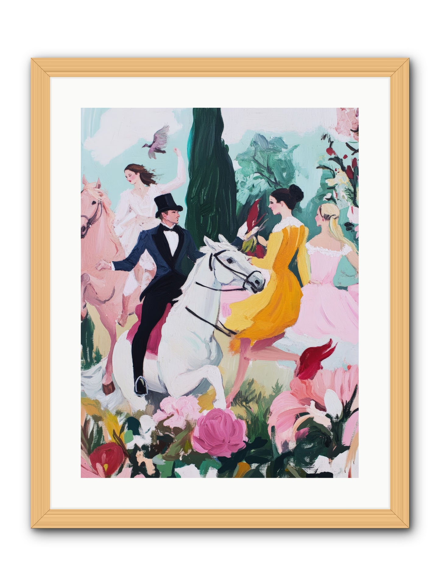 Chasing Wild Hedges No.2Rez2 -- Framed Print - Natural 18x24