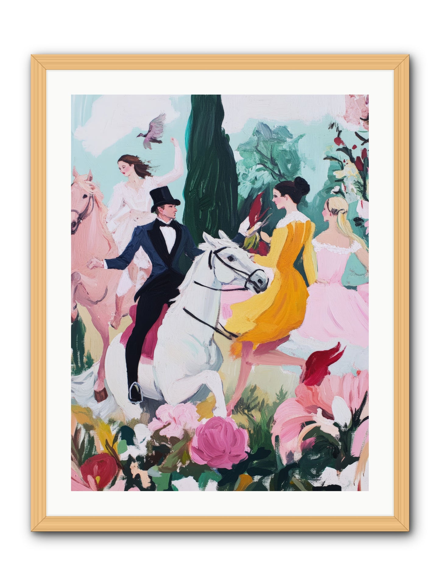 Chasing Wild Hedges No.2Rez2 -- Framed Print - Natural 24x32