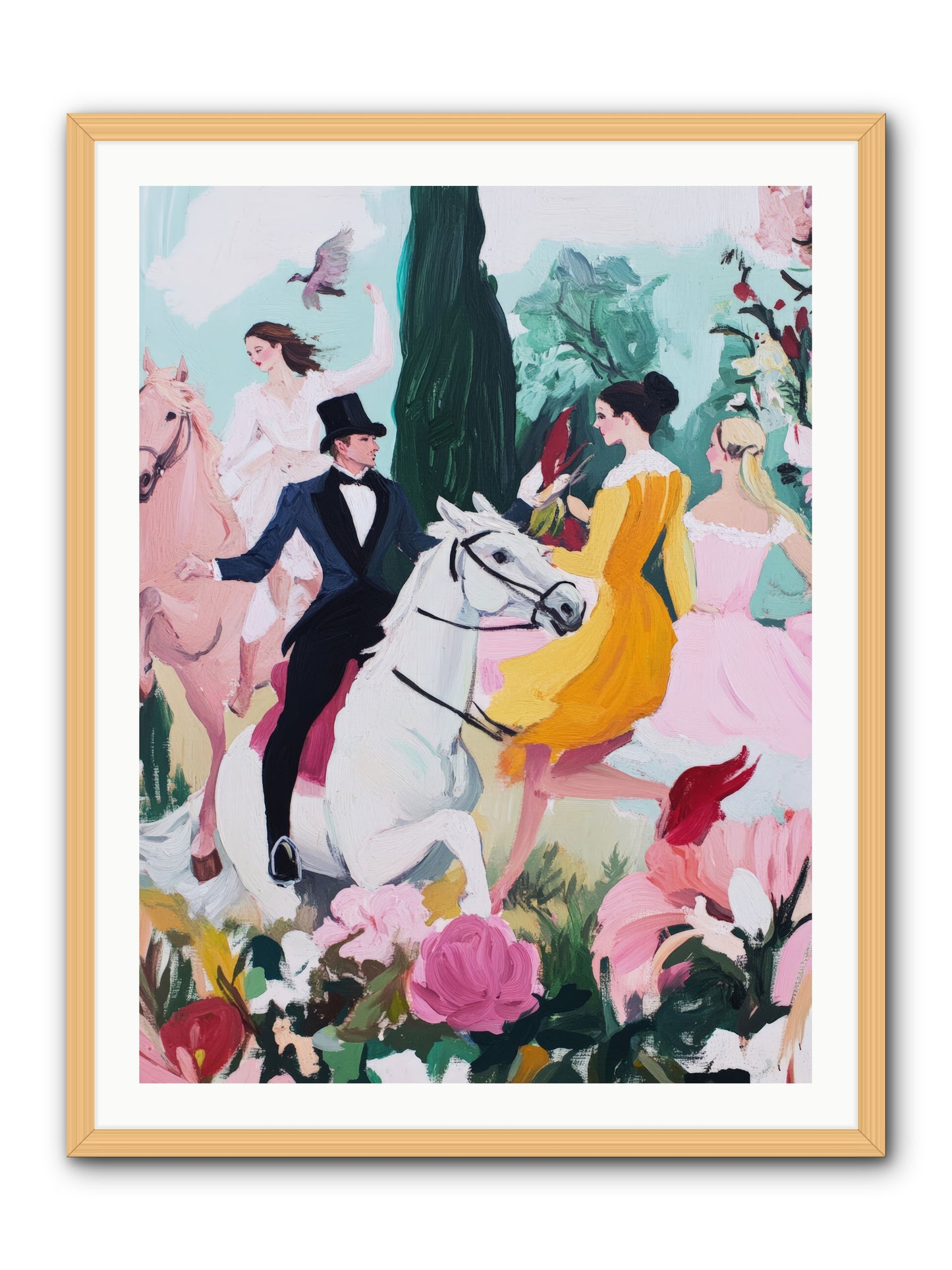 Chasing Wild Hedges No.2Rez2 -- Framed Print - Natural 30x40