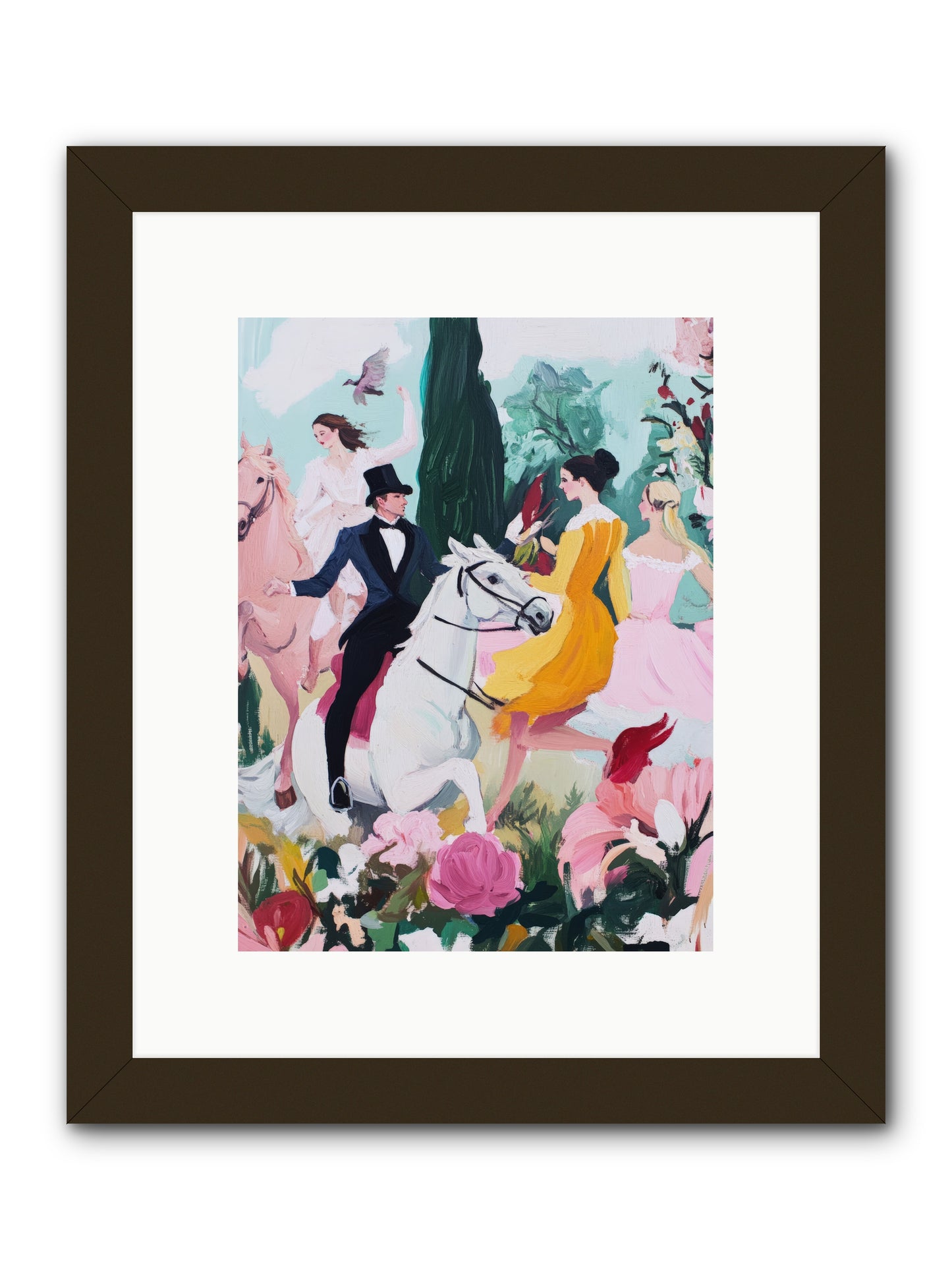 Chasing Wild Hedges No.2Rez2 -- Framed Print - Black 9x12