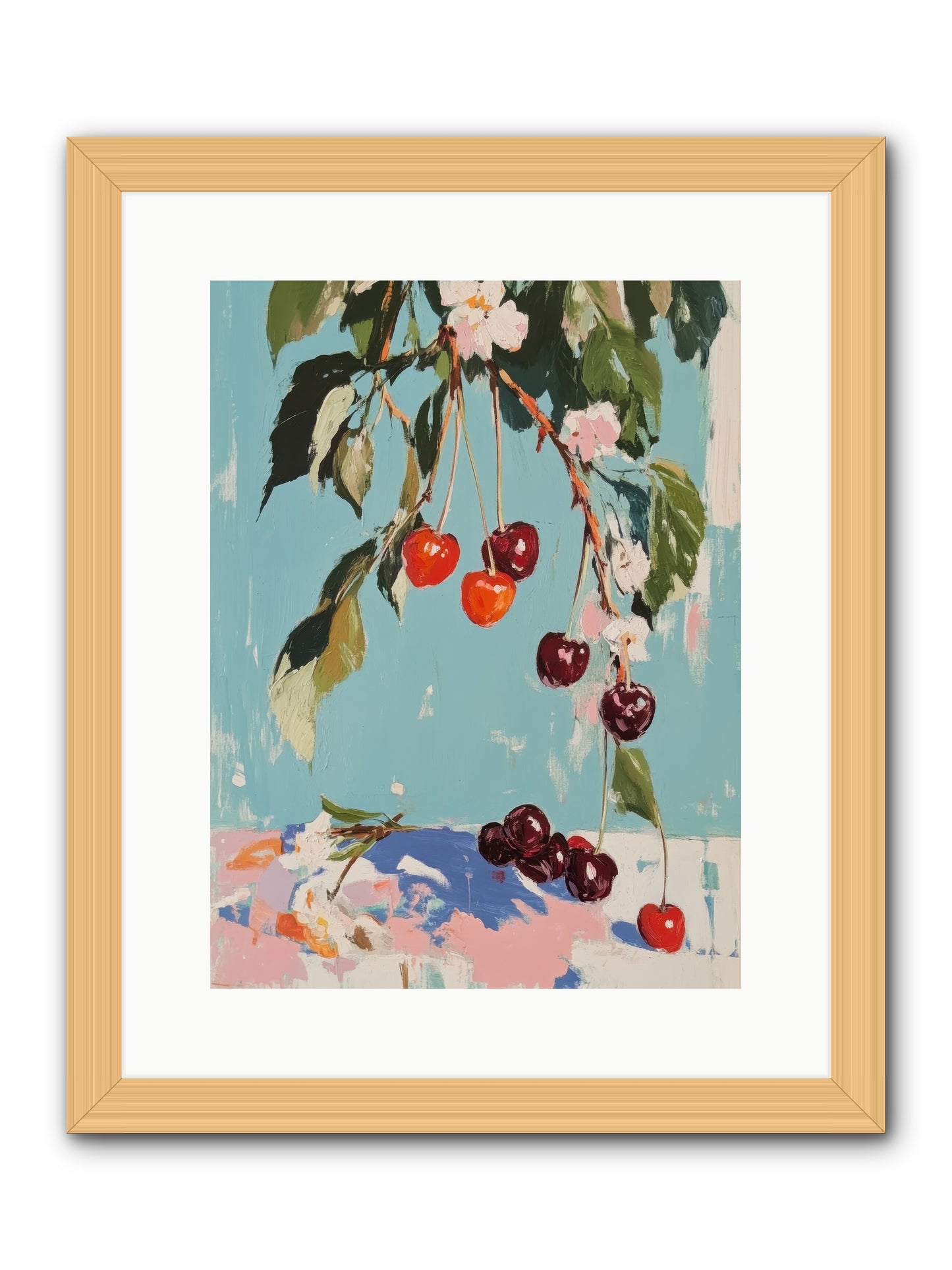 Cherry Jubilee -- Framed Print - Natural 12x16