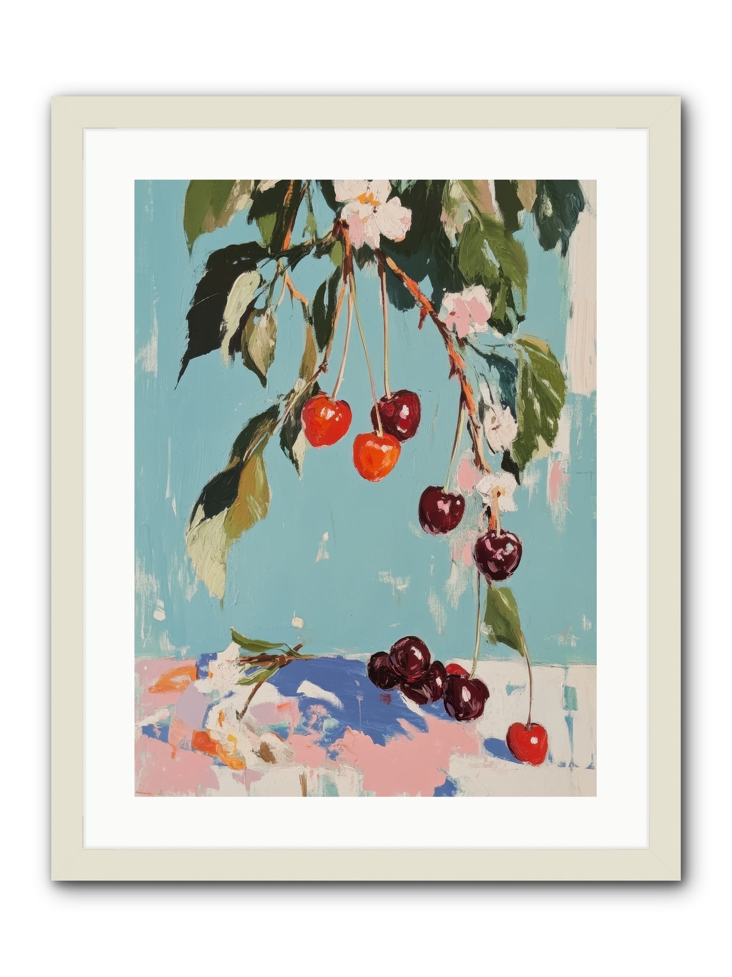 Cherry Jubilee -- Framed Print - White 18x24