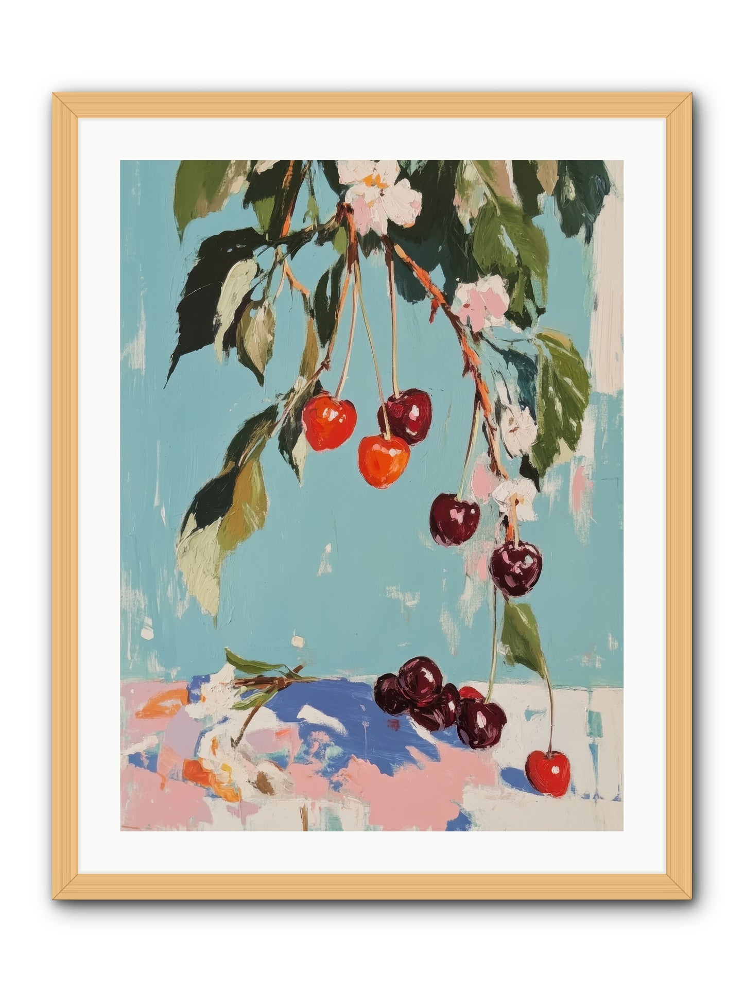 Cherry Jubilee -- Framed Print - Natural 24x32