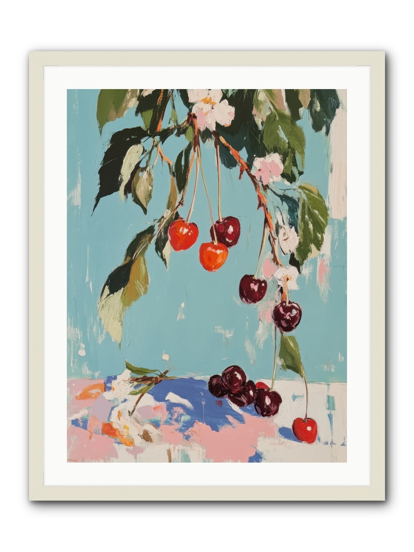 Cherry Jubilee -- Framed Print - White 24x32