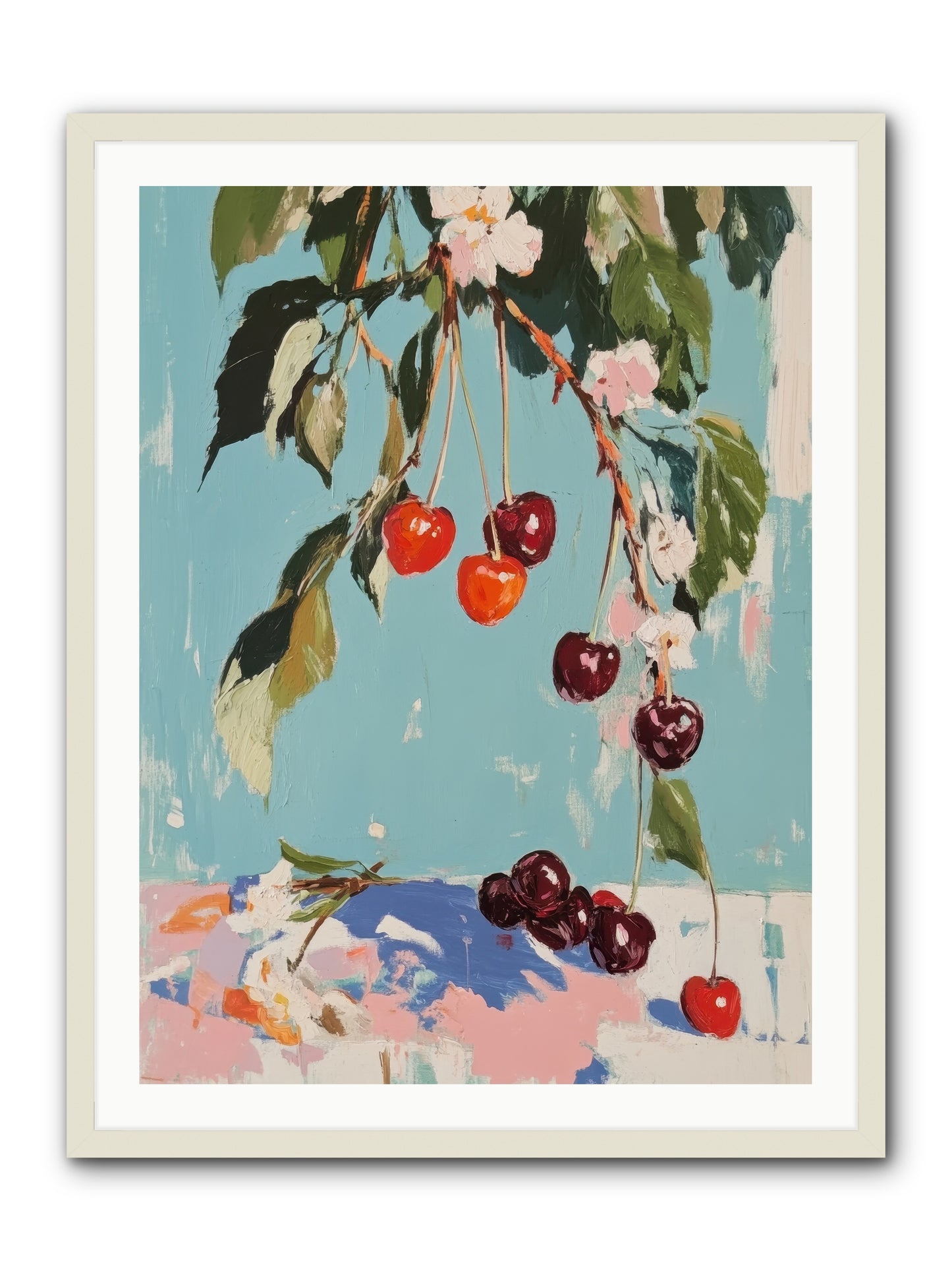 Cherry Jubilee -- Framed Print - White 30x40