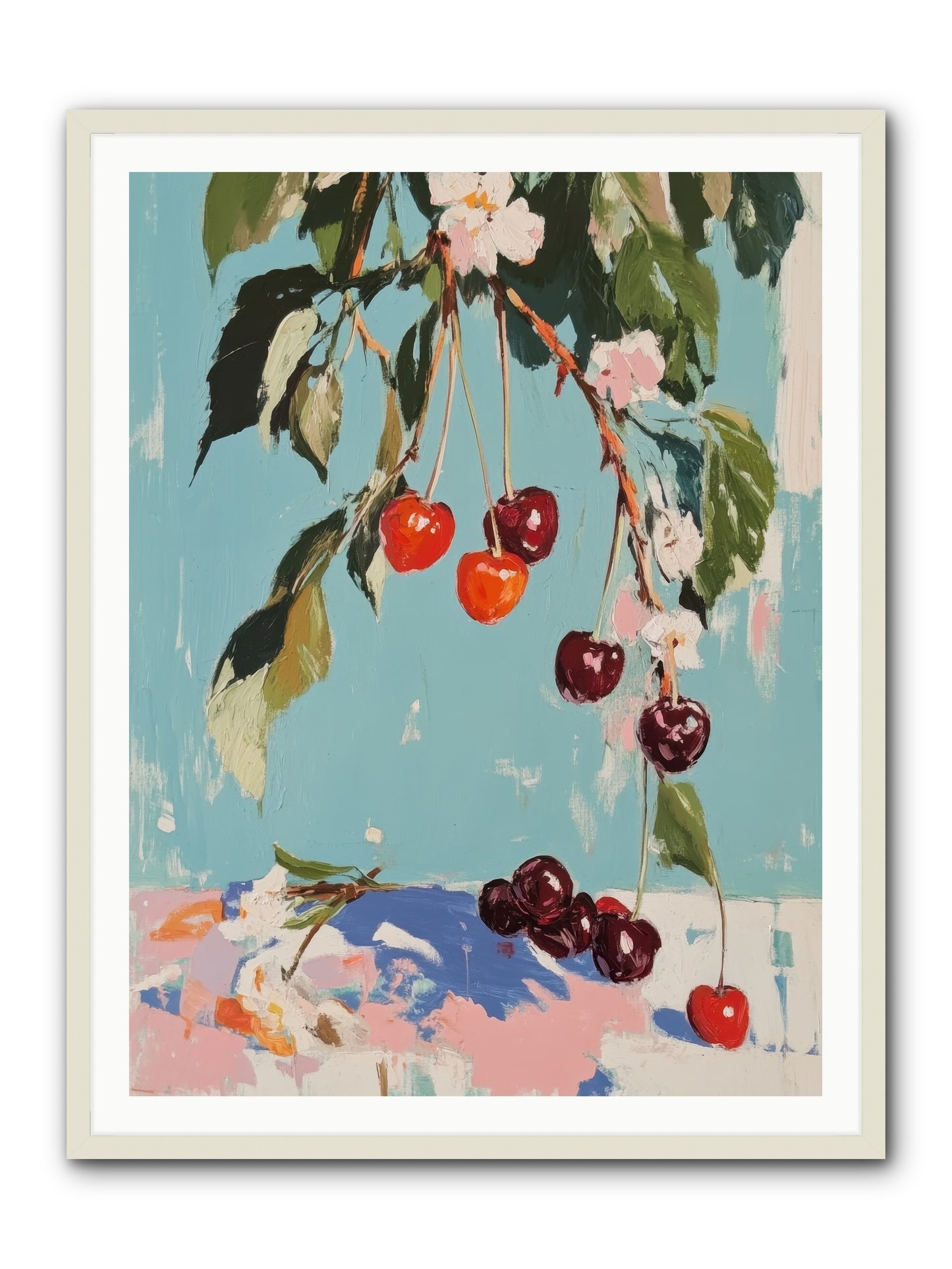 Cherry Jubilee -- Framed Print - White 36x48
