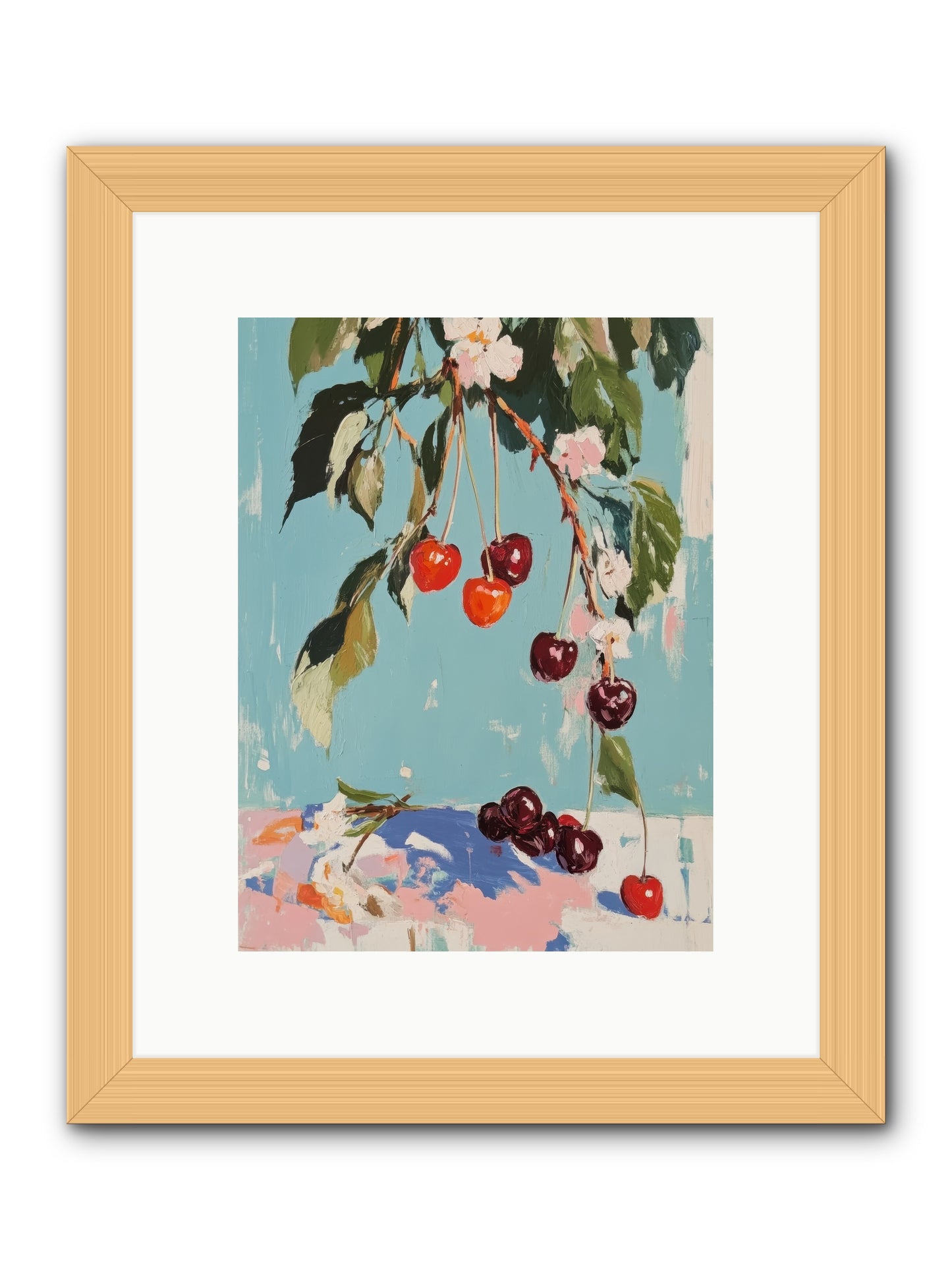 Cherry Jubilee -- Framed Print - Natural 9x12