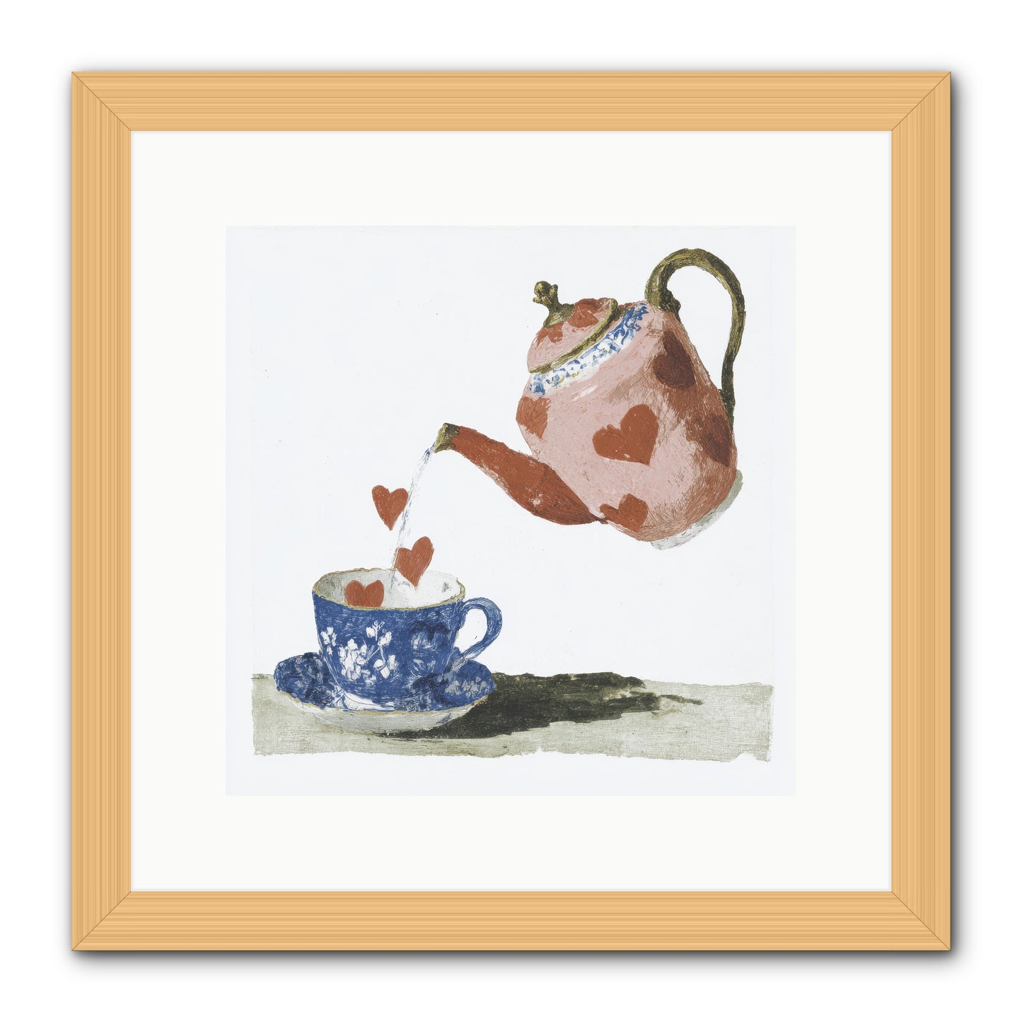 Choosing Love -- Framed Print - Natural 12x12