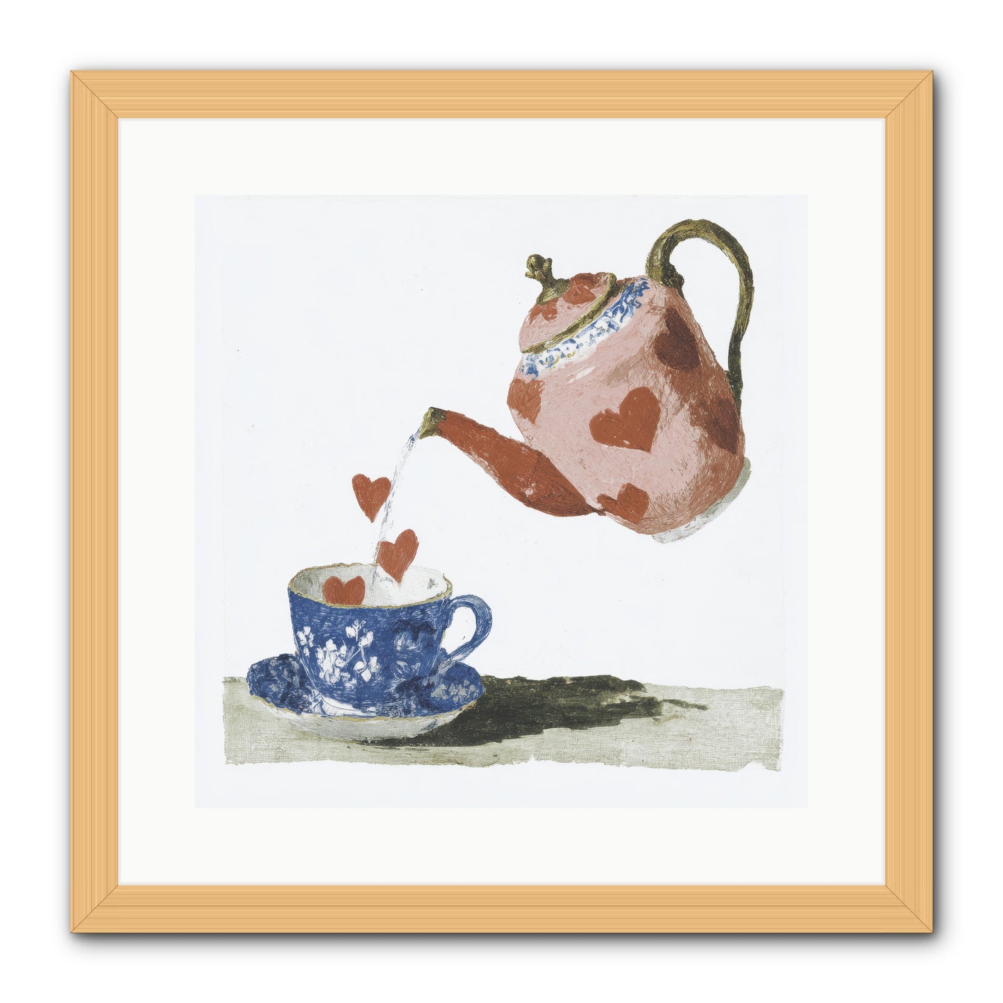 Choosing Love -- Framed Print - Natural 16x16