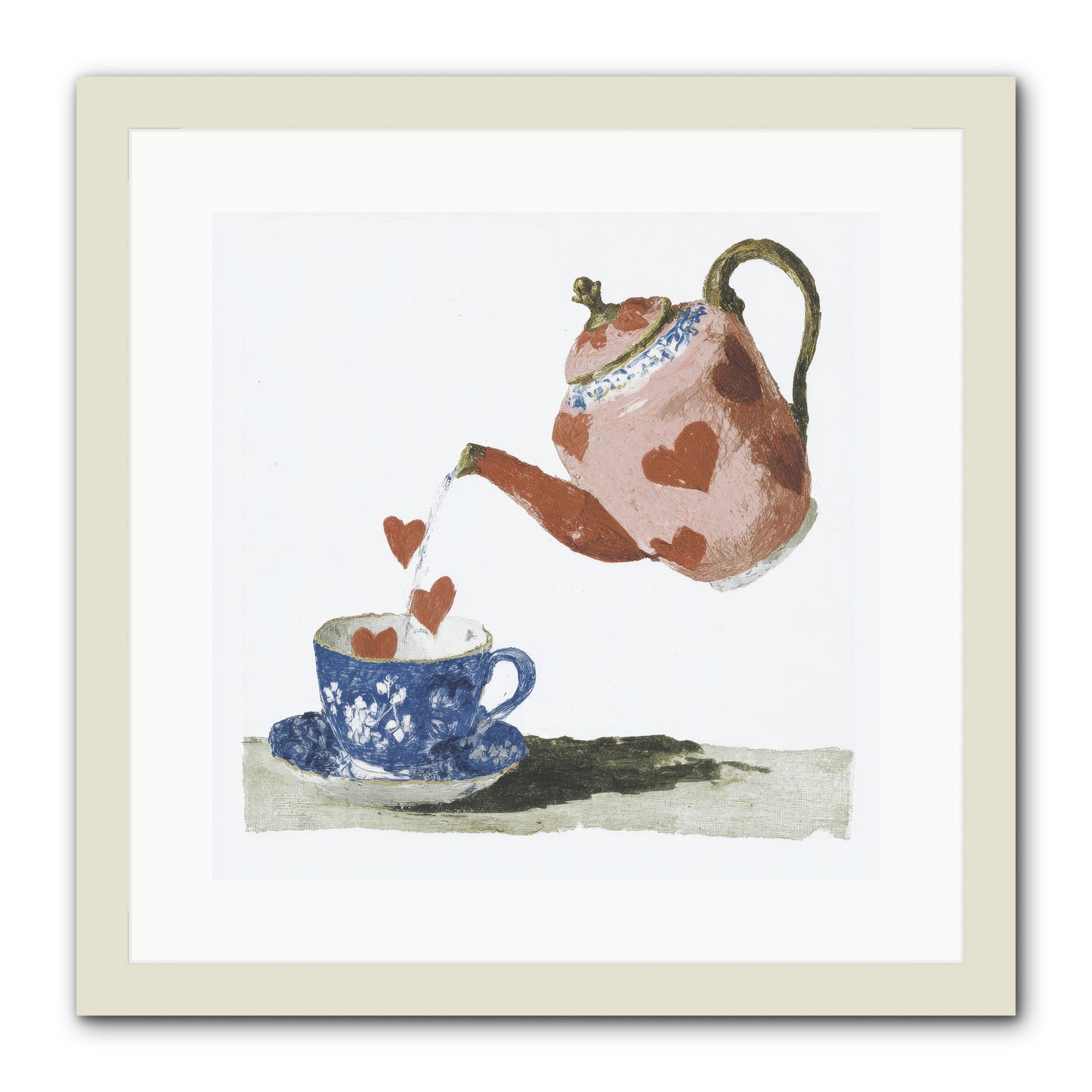 Choosing Love -- Framed Print - White 16x16