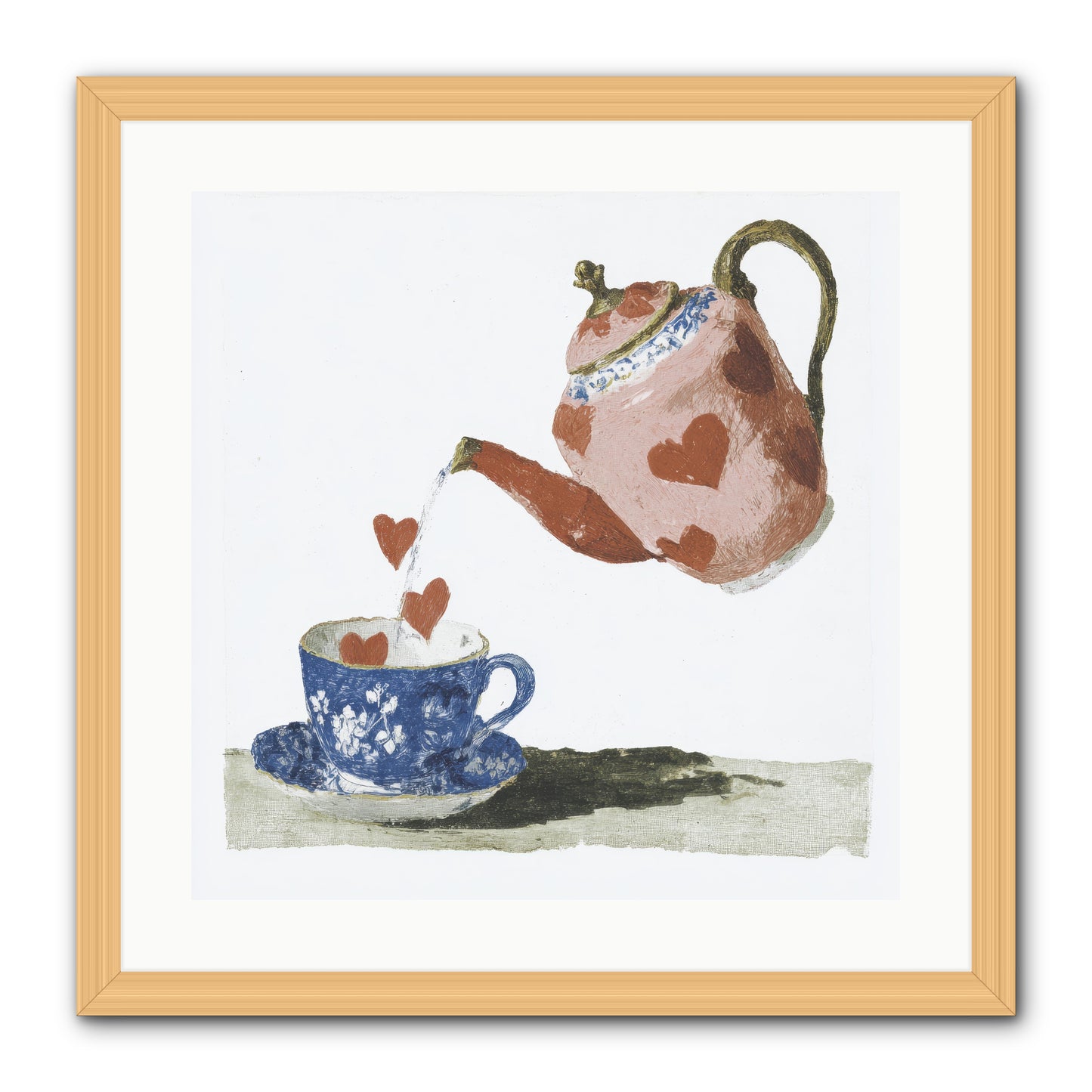 Choosing Love -- Framed Print - Natural 20x20