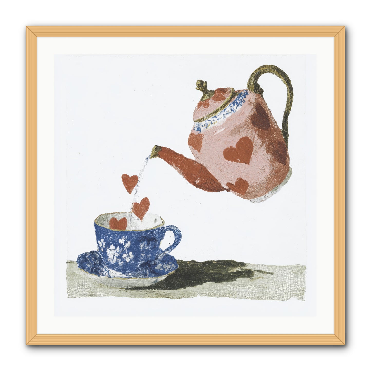 Choosing Love -- Framed Print - Natural 30x30