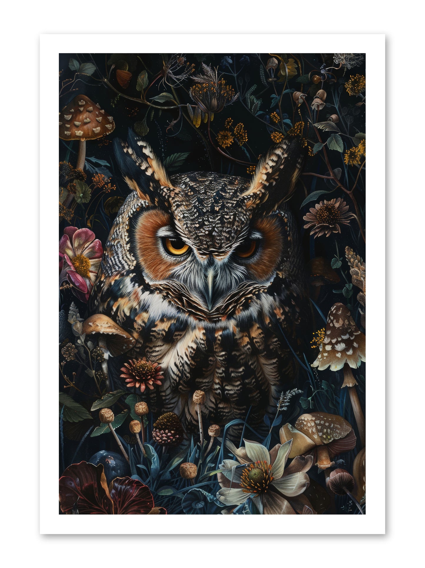 Chouette Nocturne -- Loose Canvas Print 16x24
