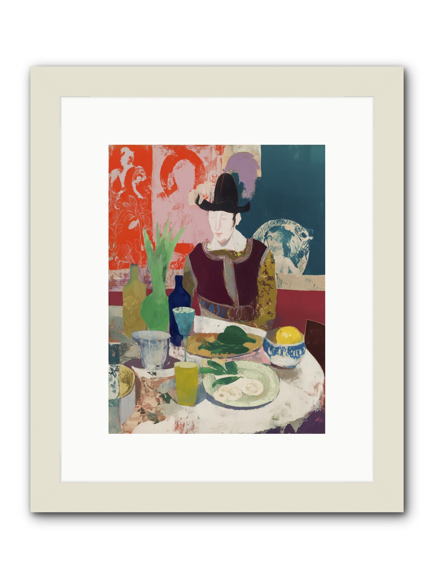 Chronicle -- Framed Print - White 9x12