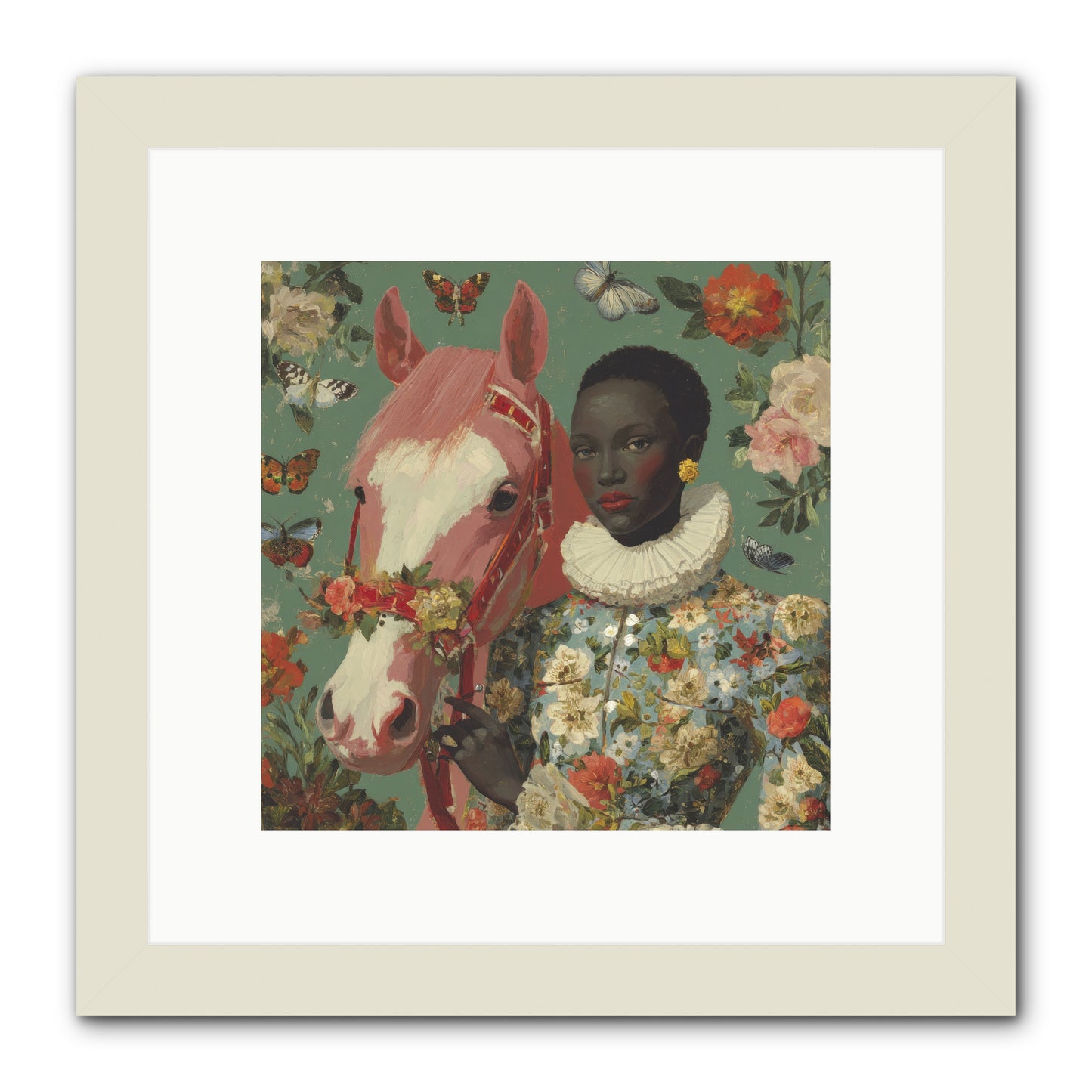 Chrysalis of Light-REZ -- Framed Print - White 10x10