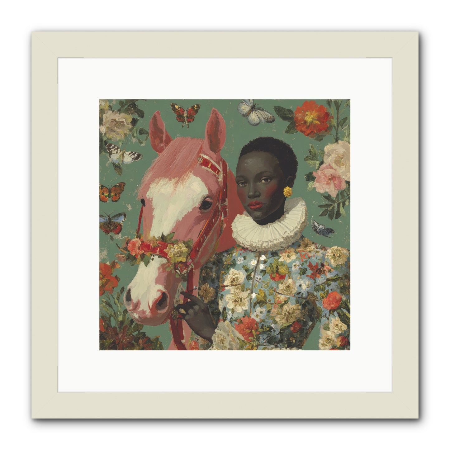 Chrysalis of Light-REZ -- Framed Print - White 12x12