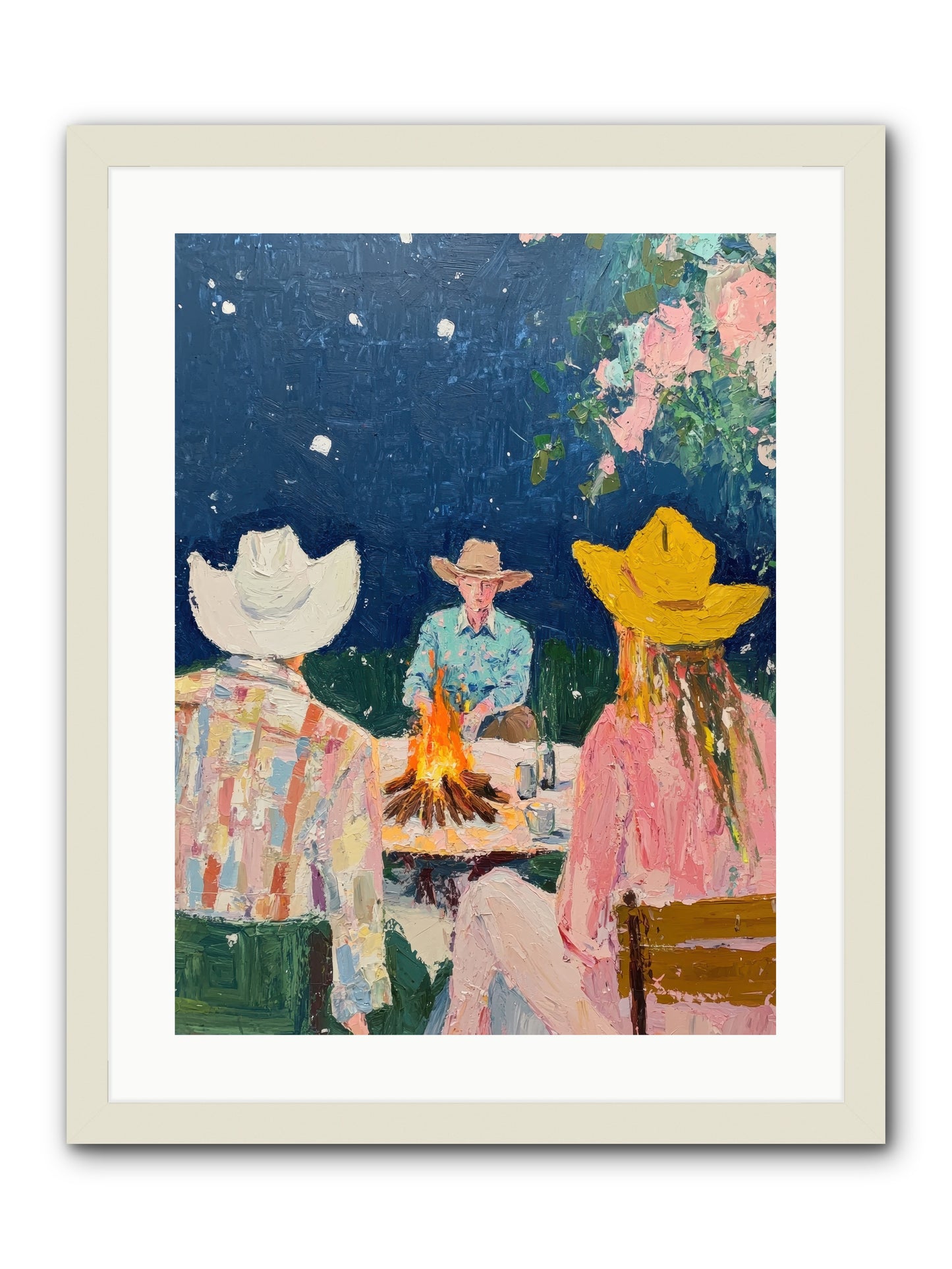 Chuckwagon Chronicle -- Framed Print - White 18x24