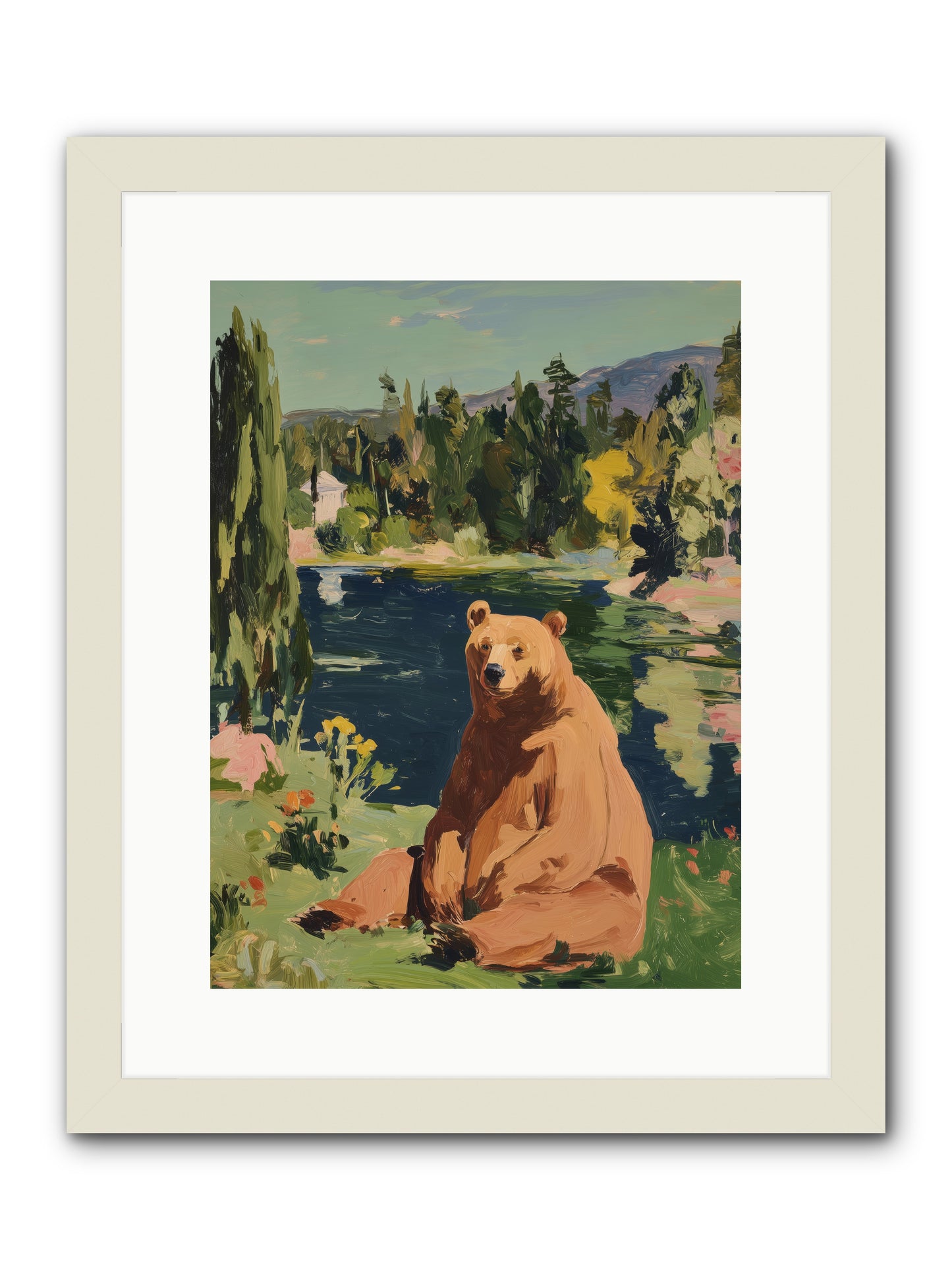 Cinnamon Shadow -- Framed Print - White 12x16