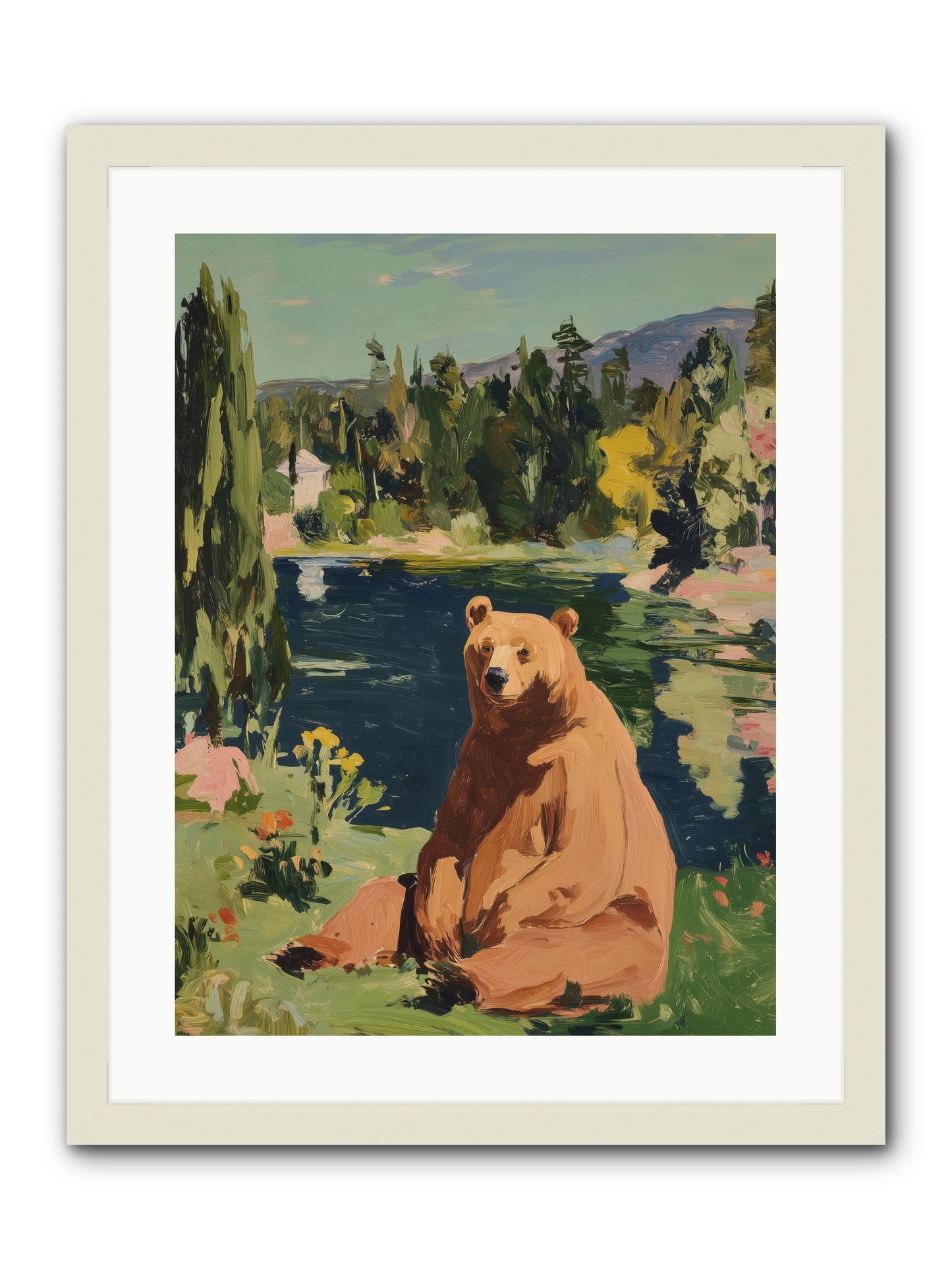 Cinnamon Shadow -- Framed Print - White 18x24