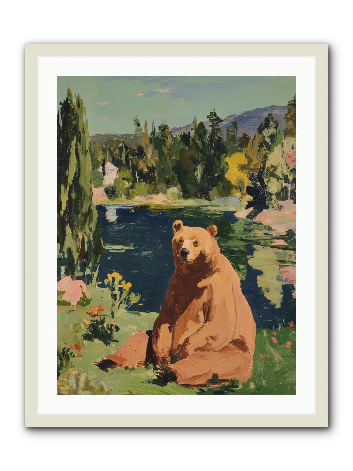 Cinnamon Shadow -- Framed Print - White 24x32