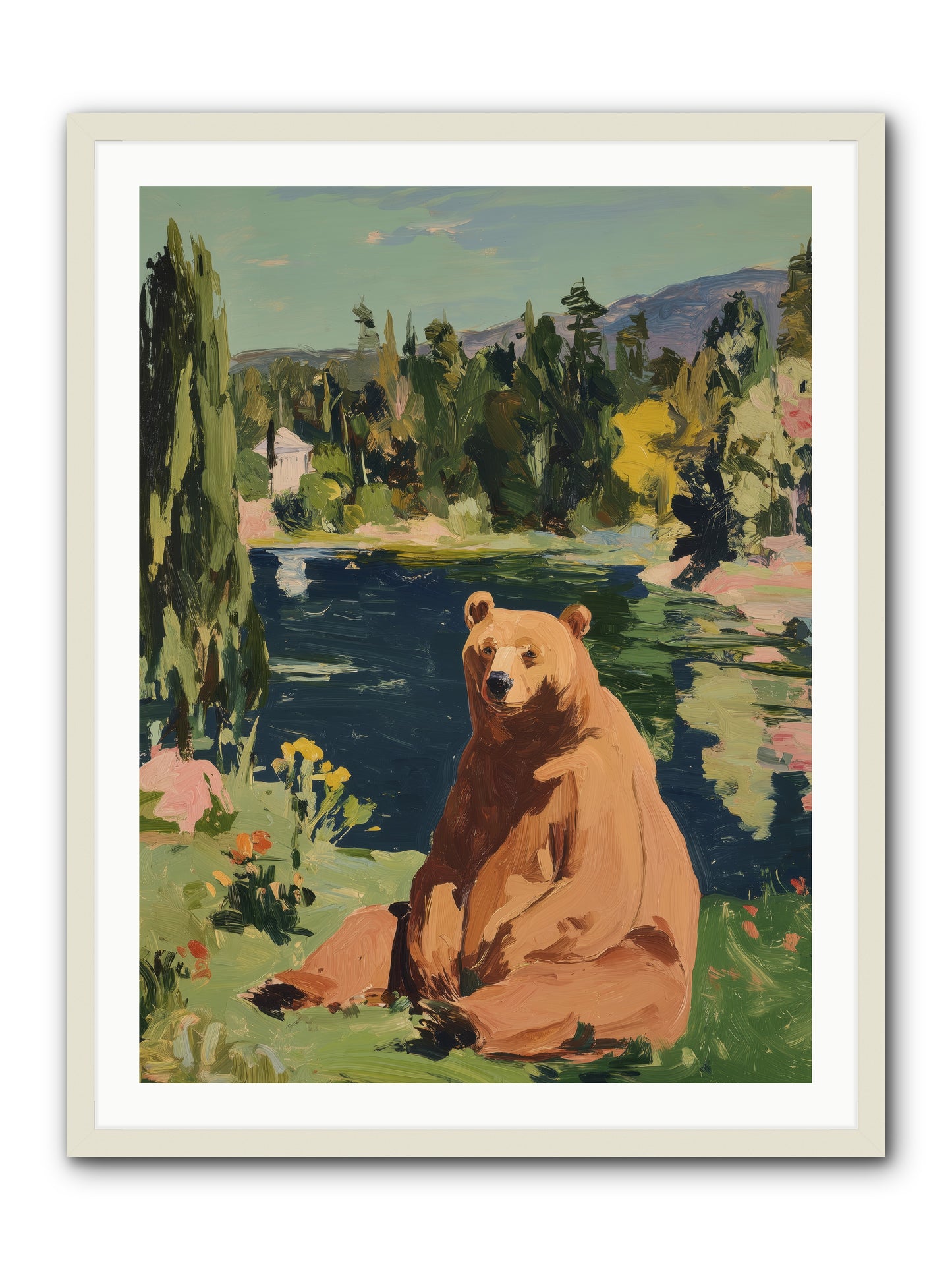Cinnamon Shadow -- Framed Print - White 30x40