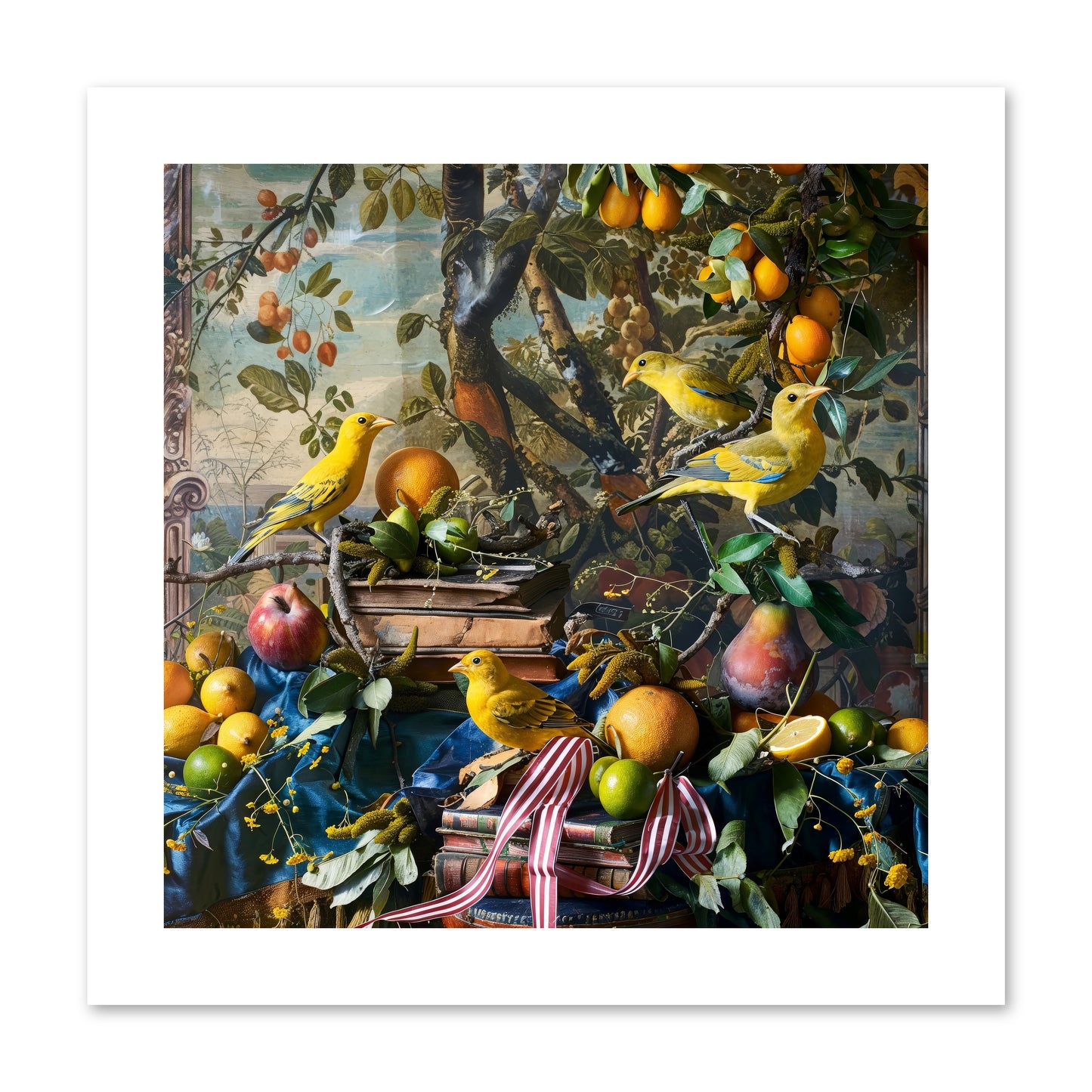 Citrine Feathered Sonnets -- Loose Canvas Print 10x10