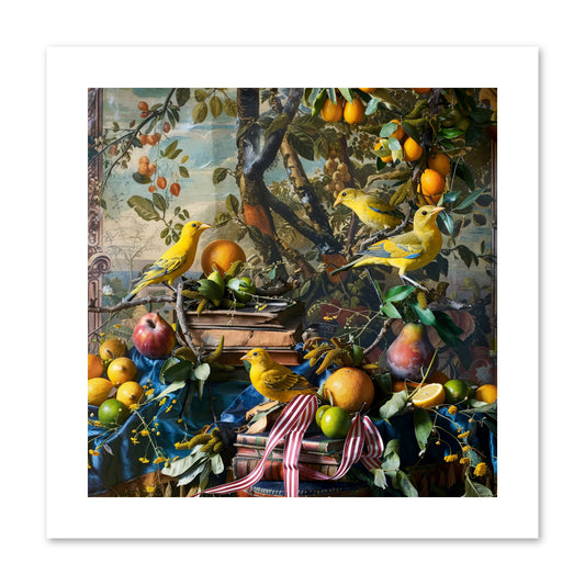 Citrine Feathered Sonnets -- Paper Print 10x10