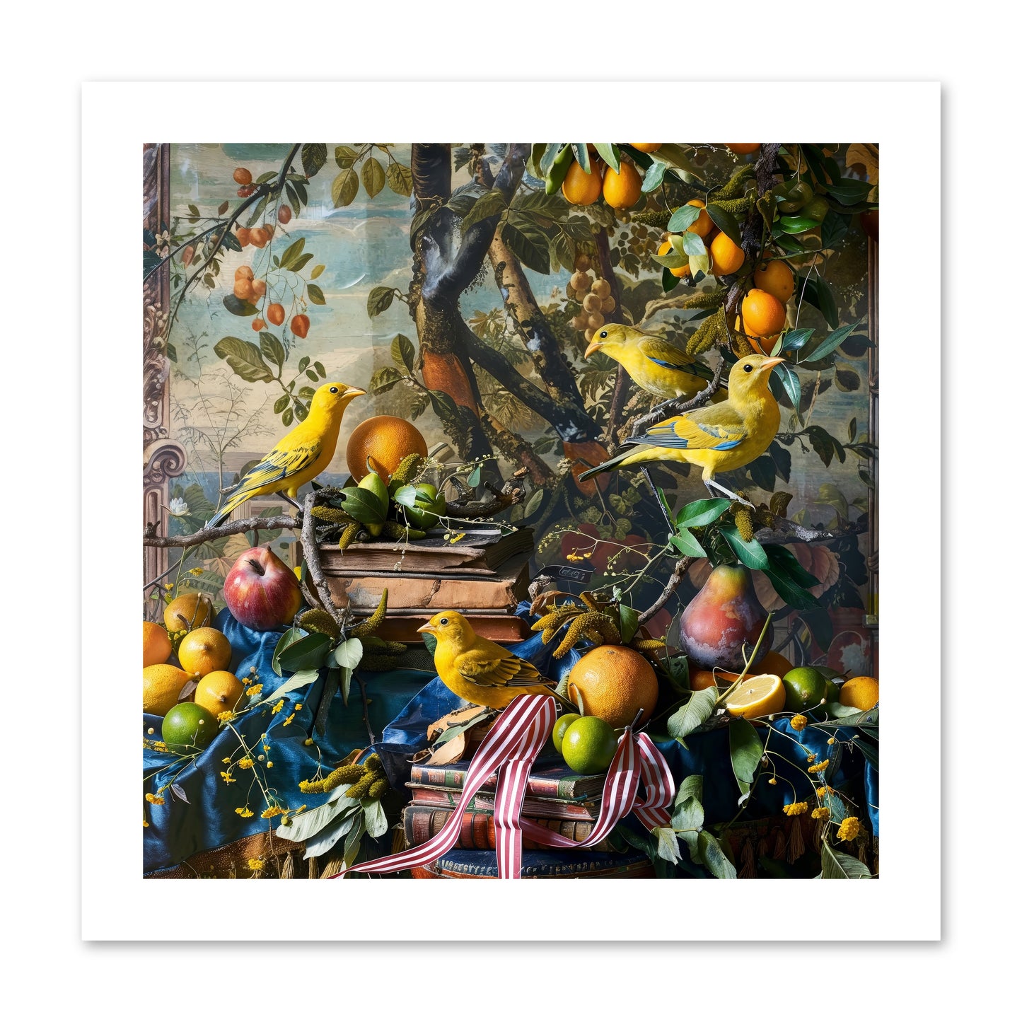 Citrine Feathered Sonnets -- Paper Print 12x12
