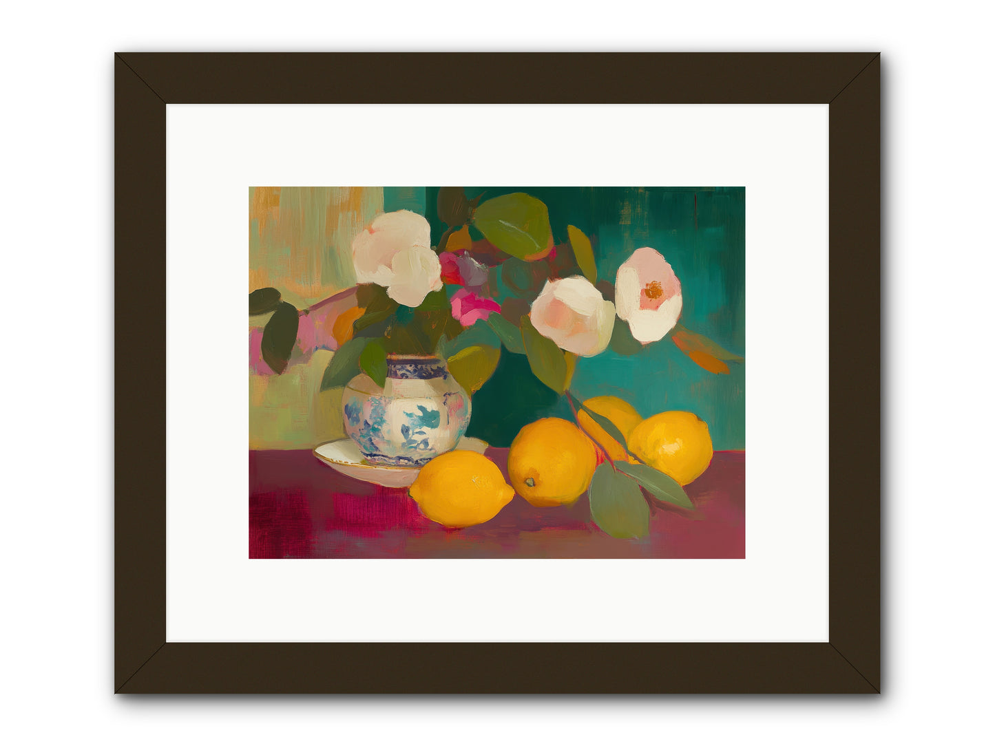 Citrine Treasures -- Framed Print - Black 12x9