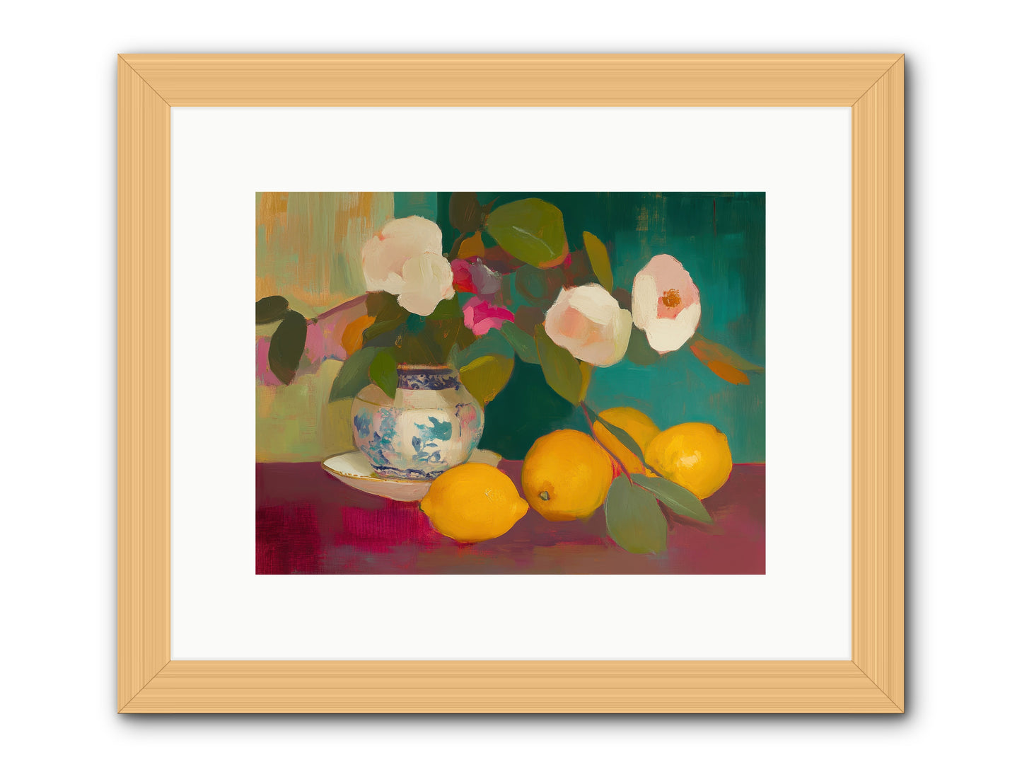 Citrine Treasures -- Framed Print - Natural 12x9
