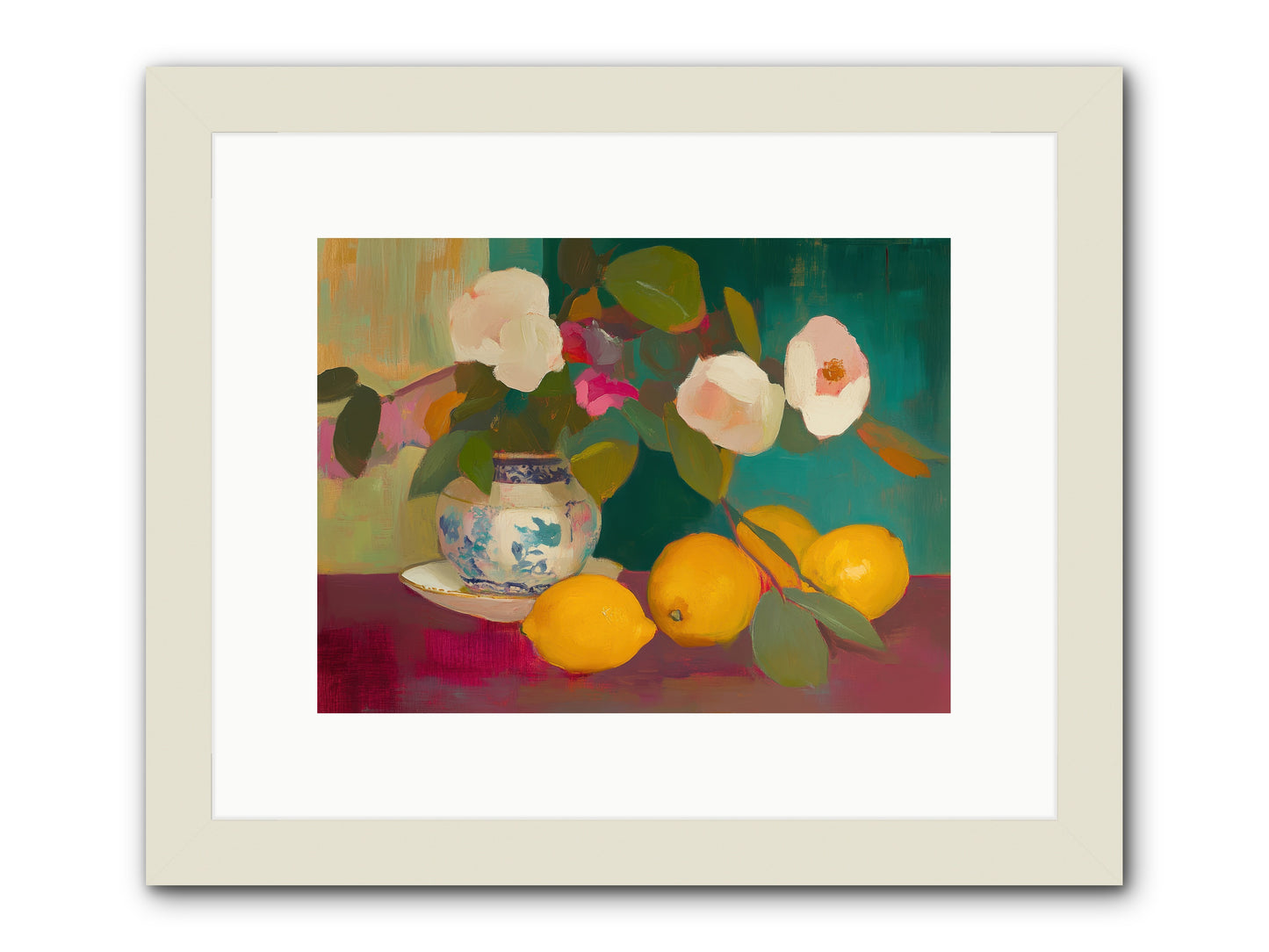 Citrine Treasures -- Framed Print - White 12x9