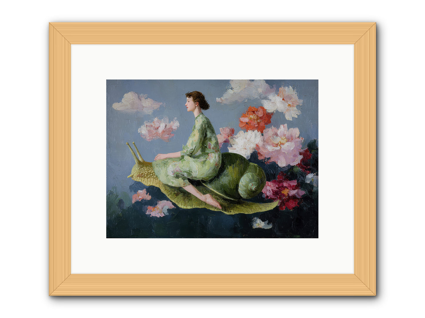 Clementine’s Call-REZ -- Framed Print - Natural 12x9