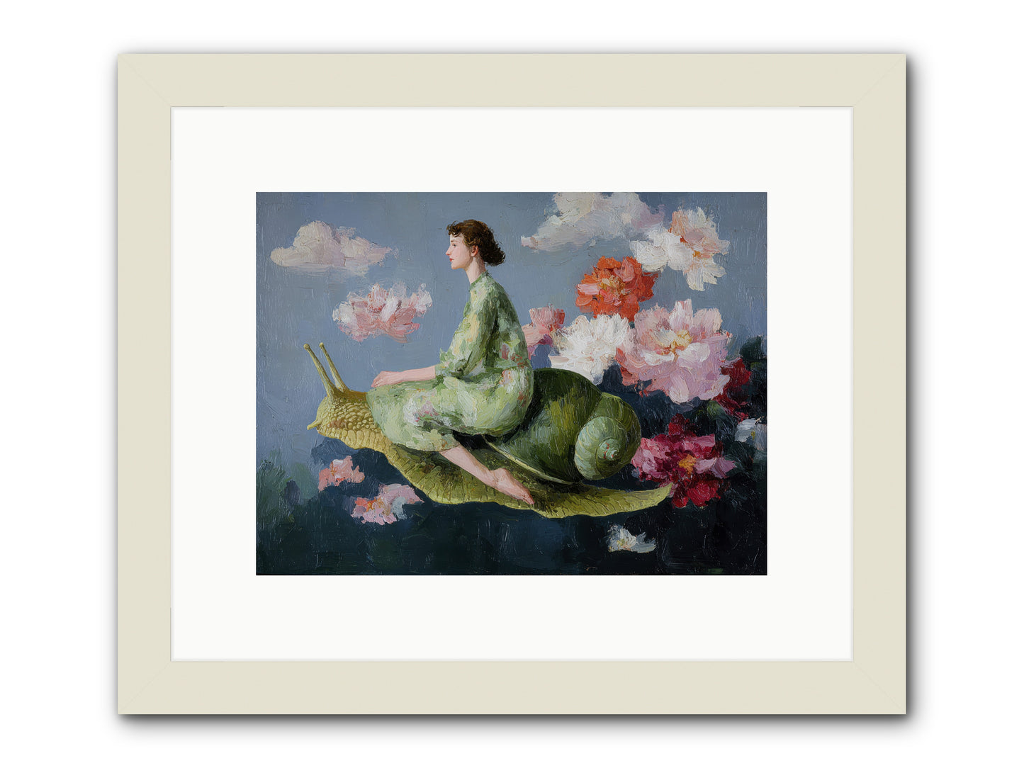 Clementine’s Call-REZ -- Framed Print - White 12x9