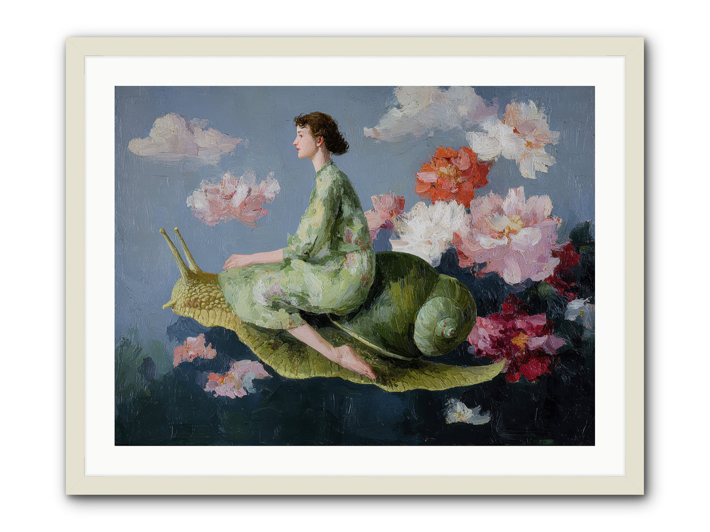 Clementine’s Call-REZ -- Framed Print - White 32x24