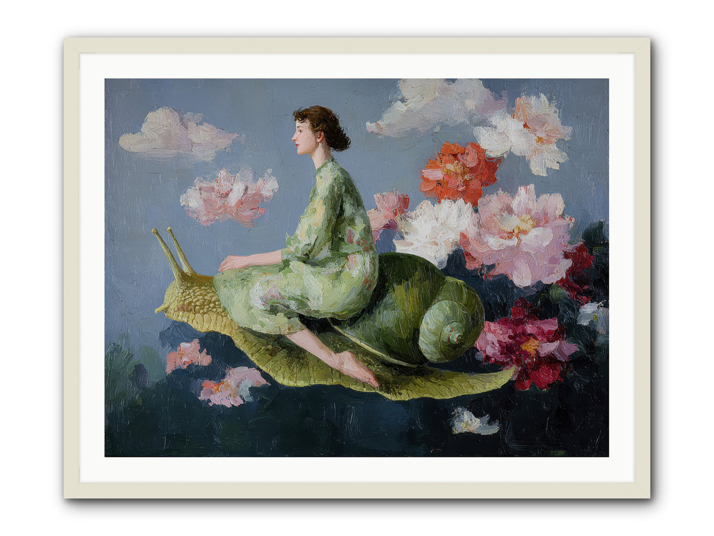 Clementine’s Call-REZ -- Framed Print - White 40x30