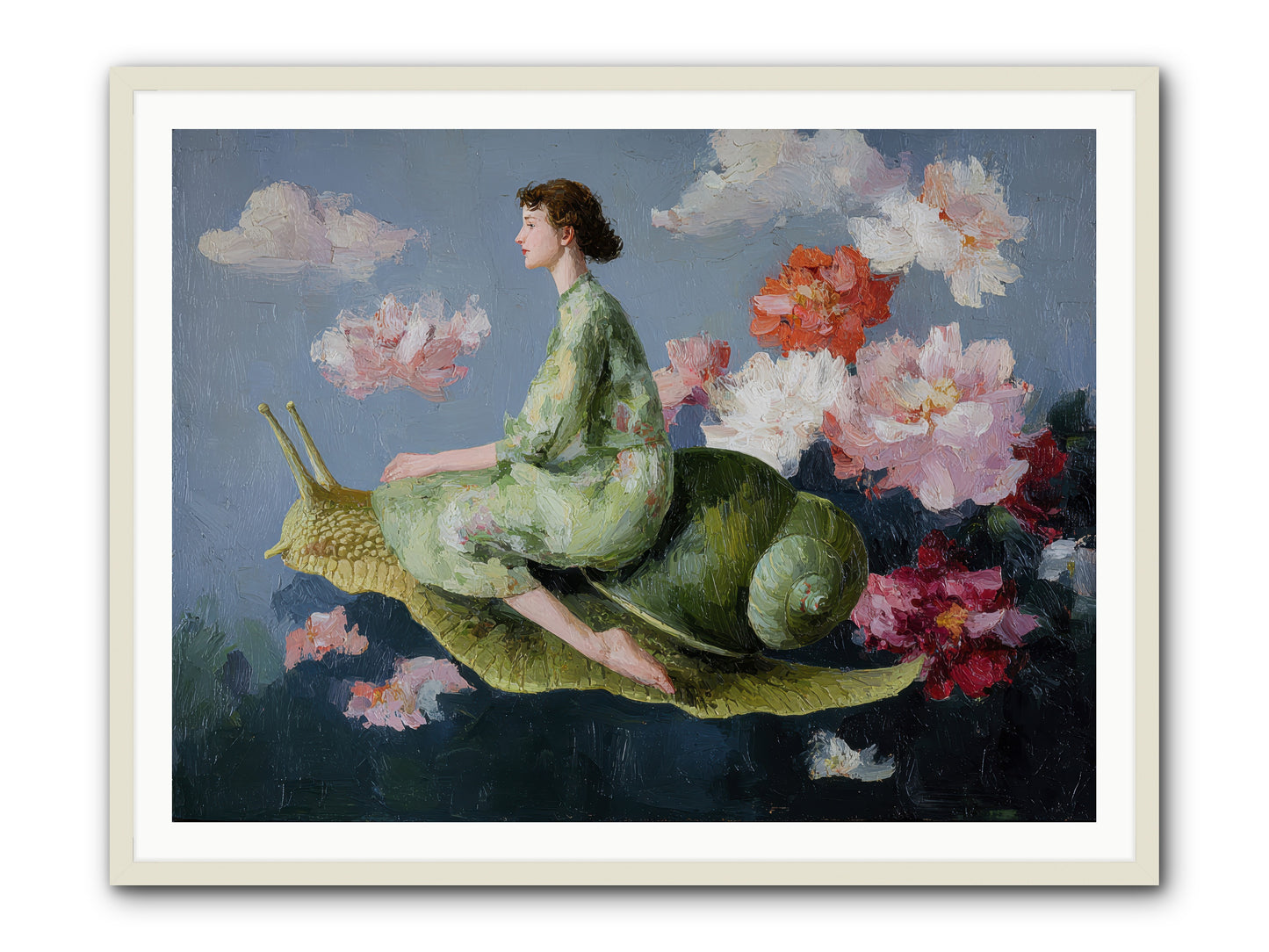 Clementine’s Call-REZ -- Framed Print - White 48x36