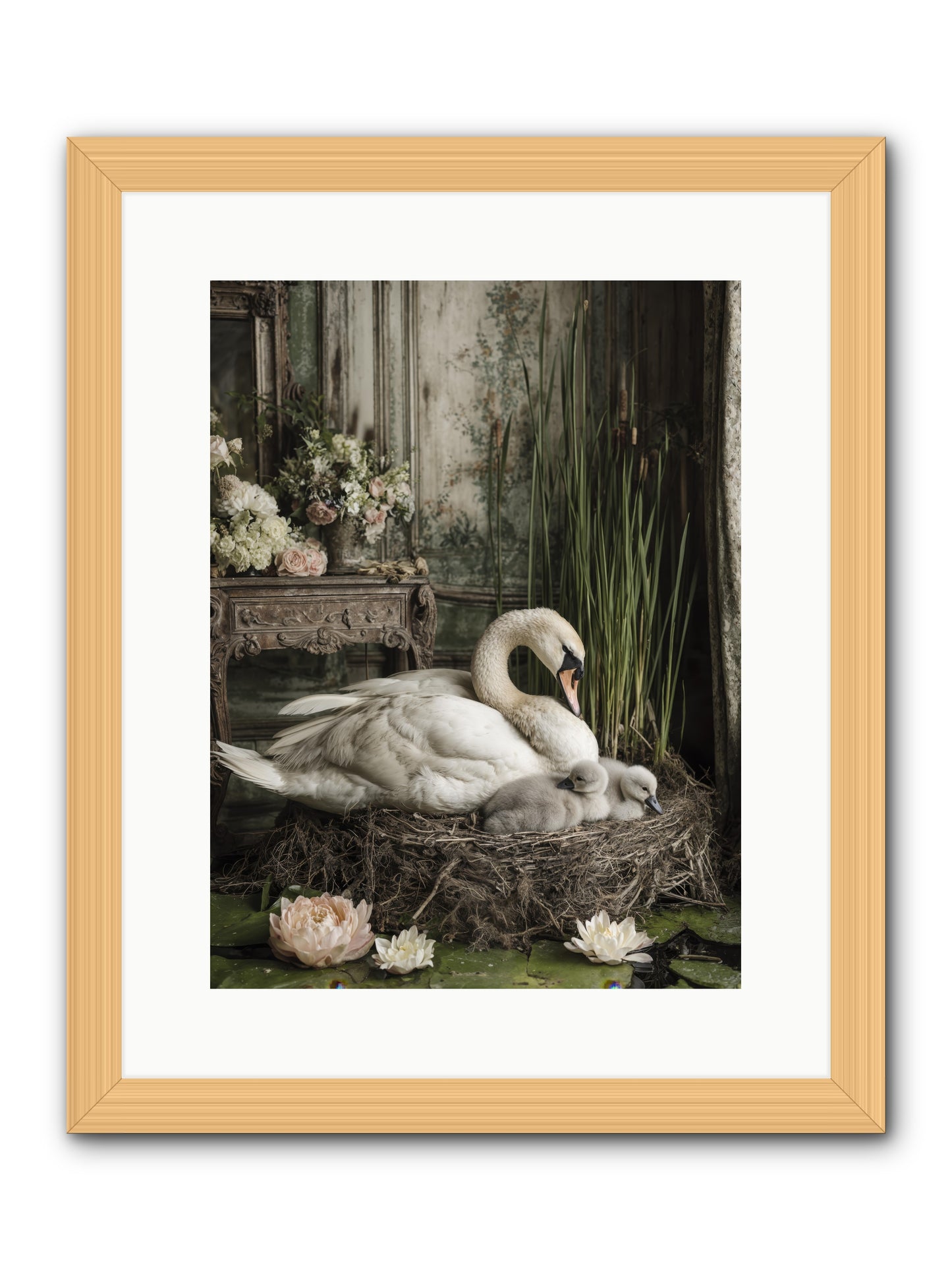 Cloud-Kissed -- Framed Print - Natural 12x16