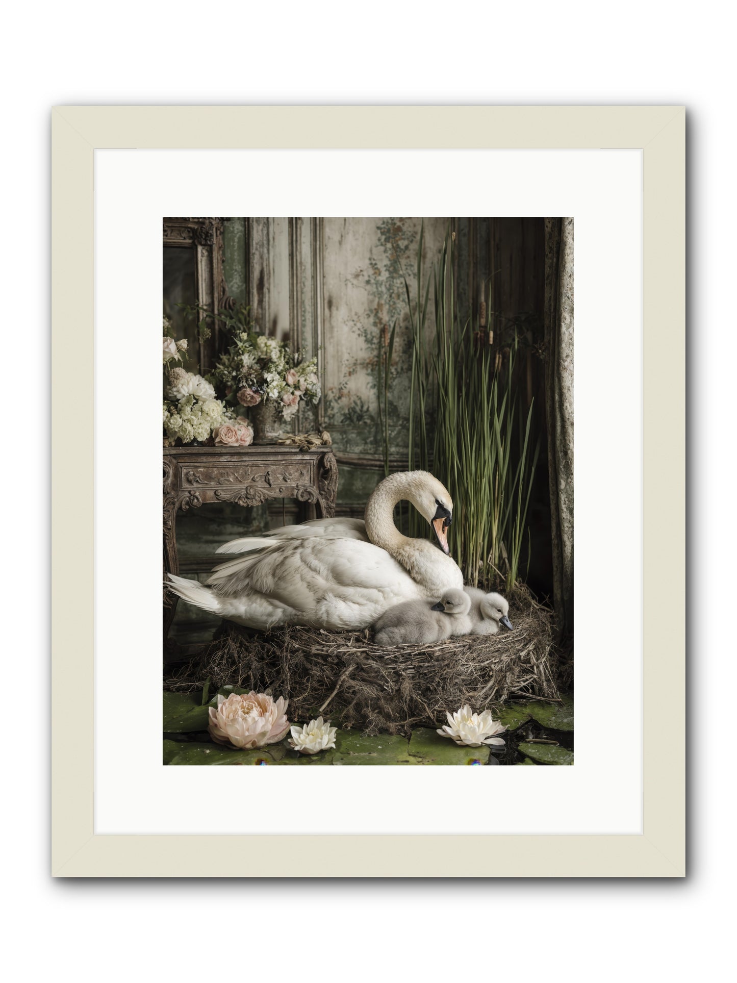 Cloud-Kissed -- Framed Print - White 12x16