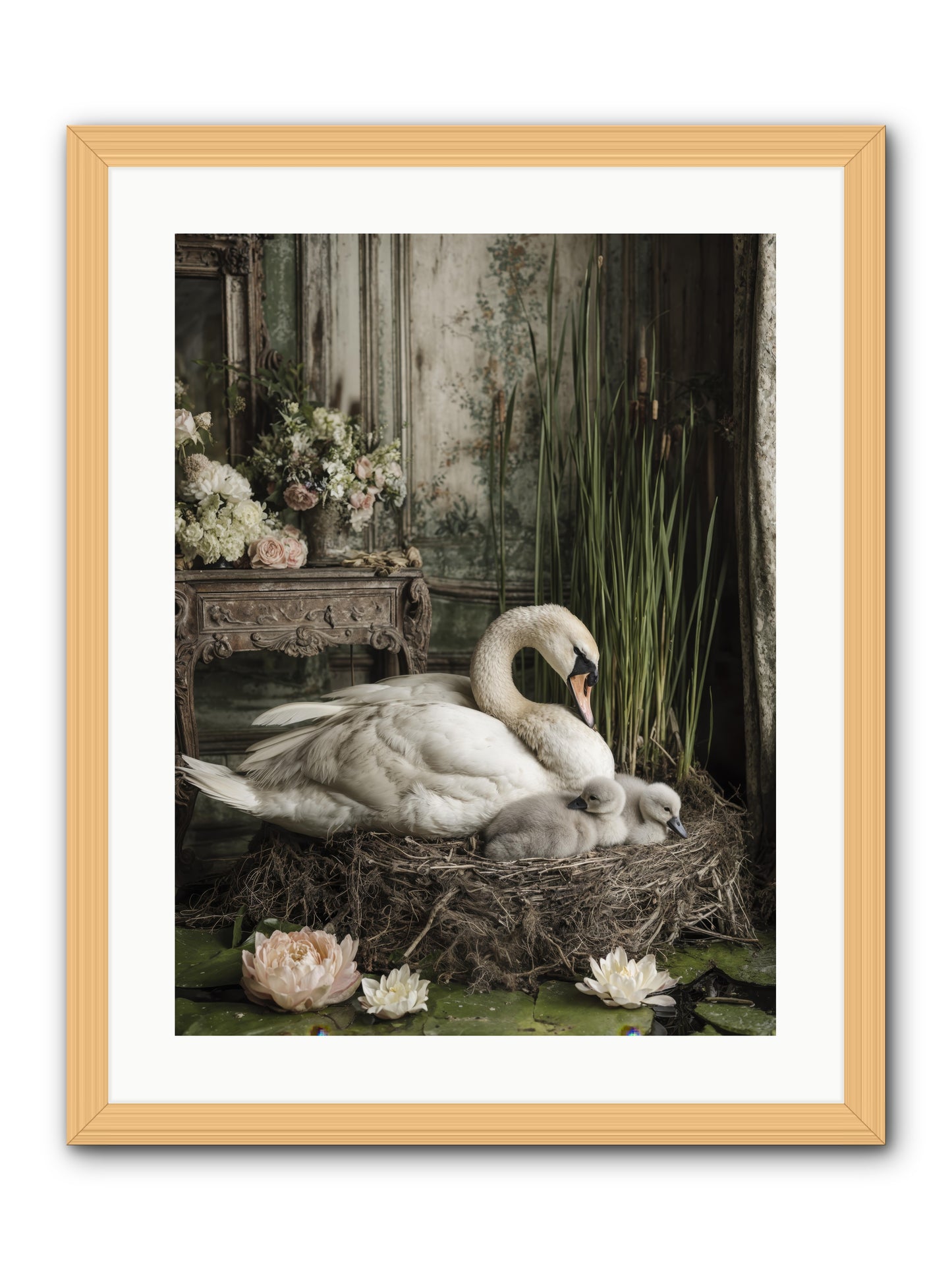 Cloud-Kissed -- Framed Print - Natural 18x24