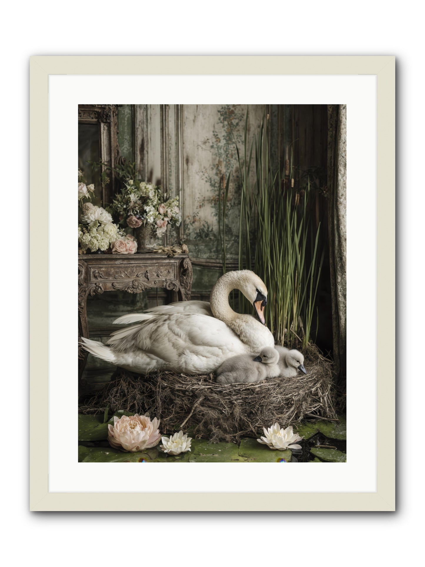 Cloud-Kissed -- Framed Print - White 18x24