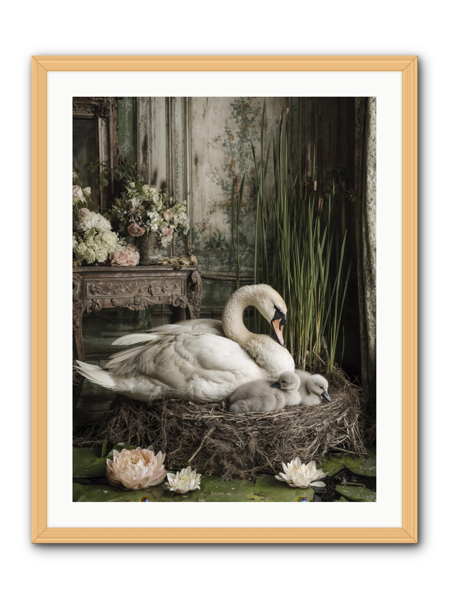 Cloud-Kissed -- Framed Print - Natural 24x32