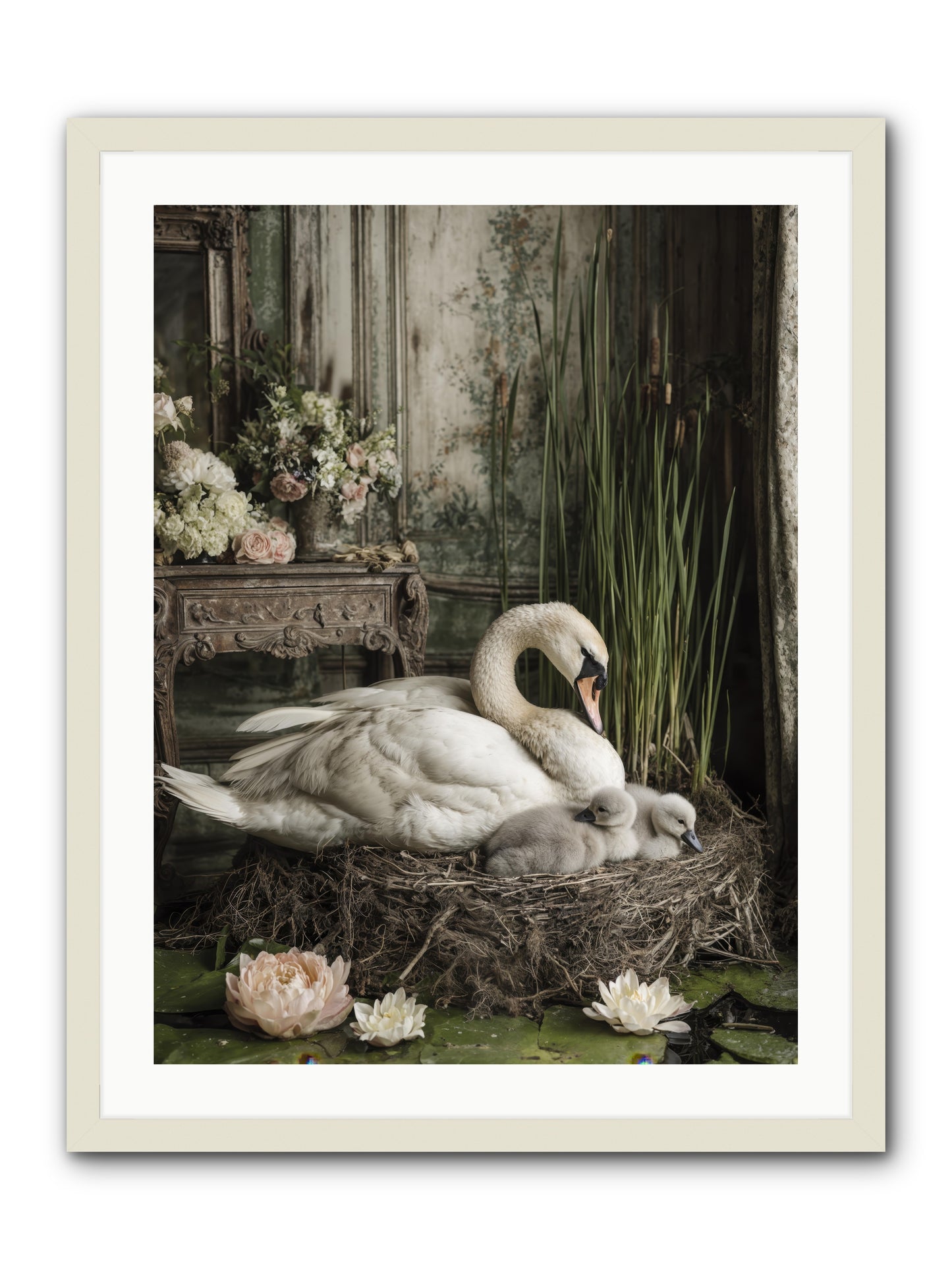 Cloud-Kissed -- Framed Print - White 24x32