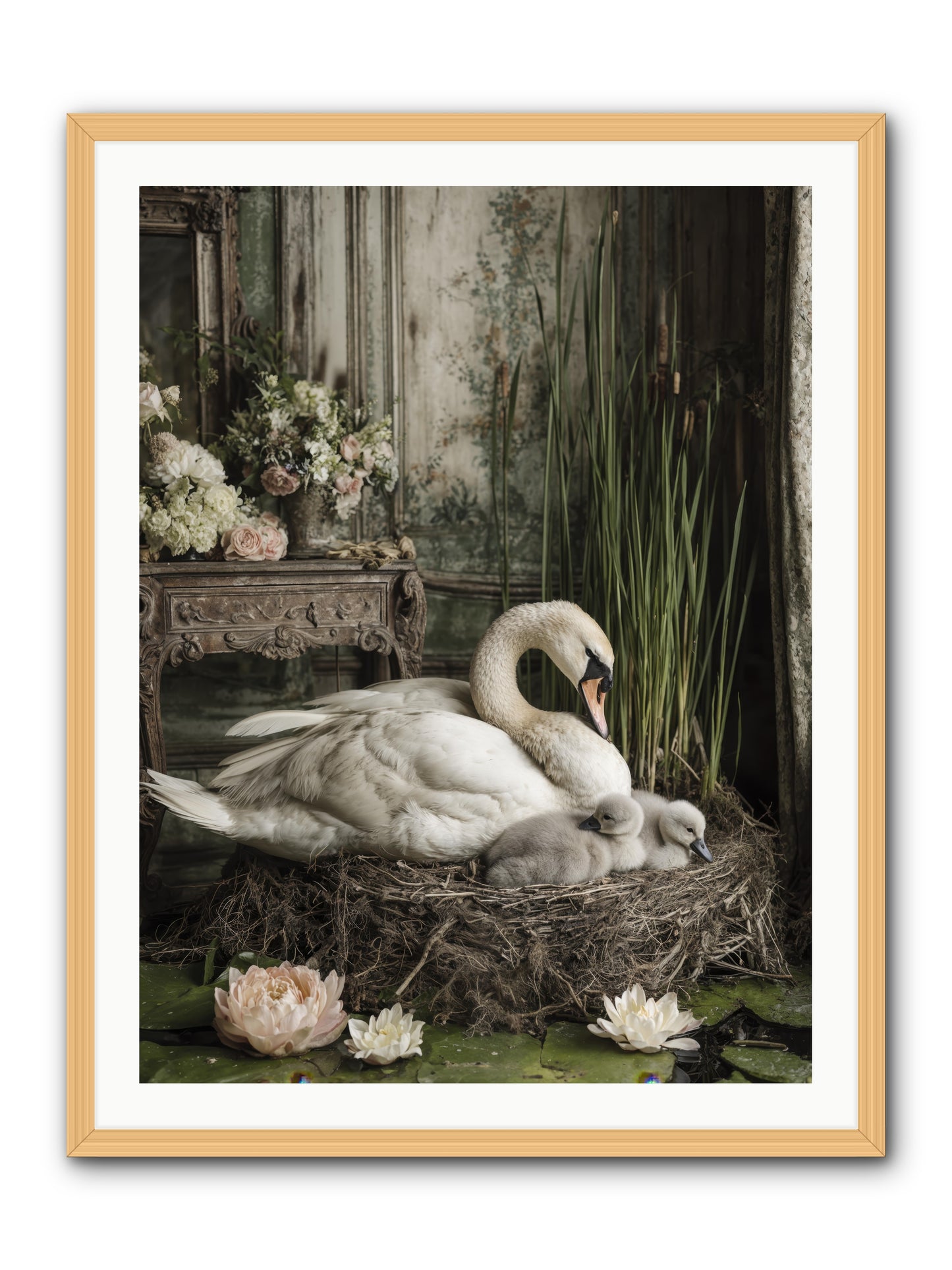 Cloud-Kissed -- Framed Print - Natural 30x40