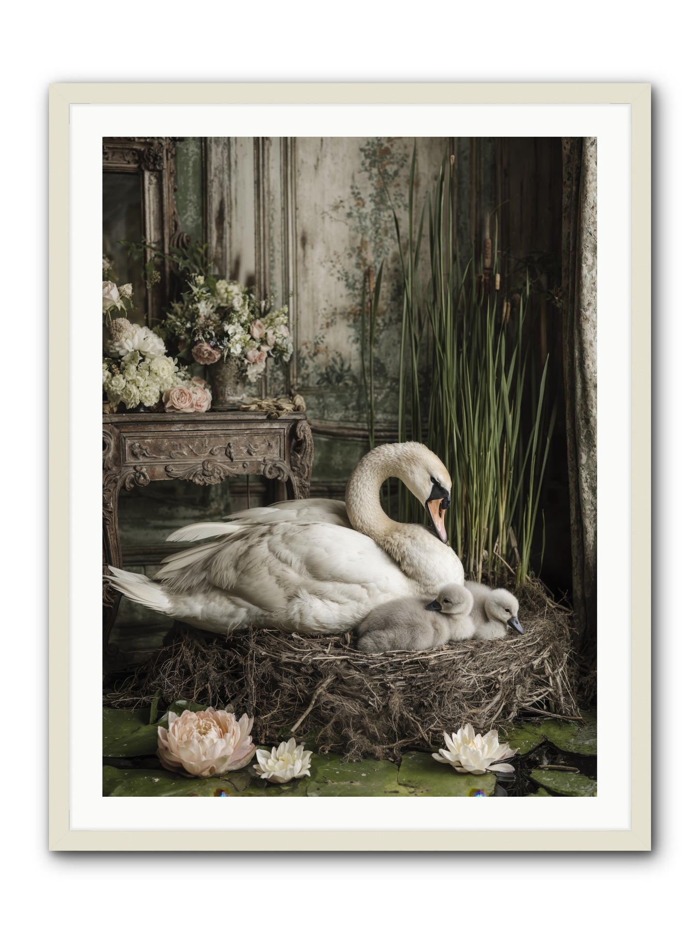 Cloud-Kissed -- Framed Print - White 30x40