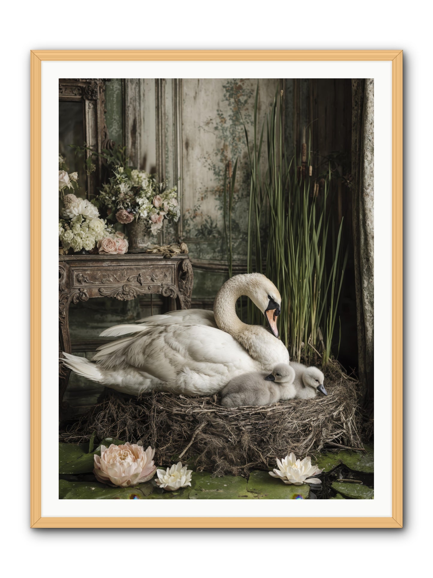 Cloud-Kissed -- Framed Print - Natural 36x48
