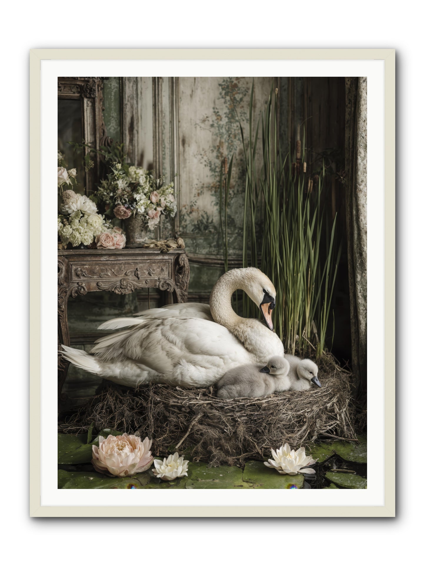 Cloud-Kissed -- Framed Print - White 36x48